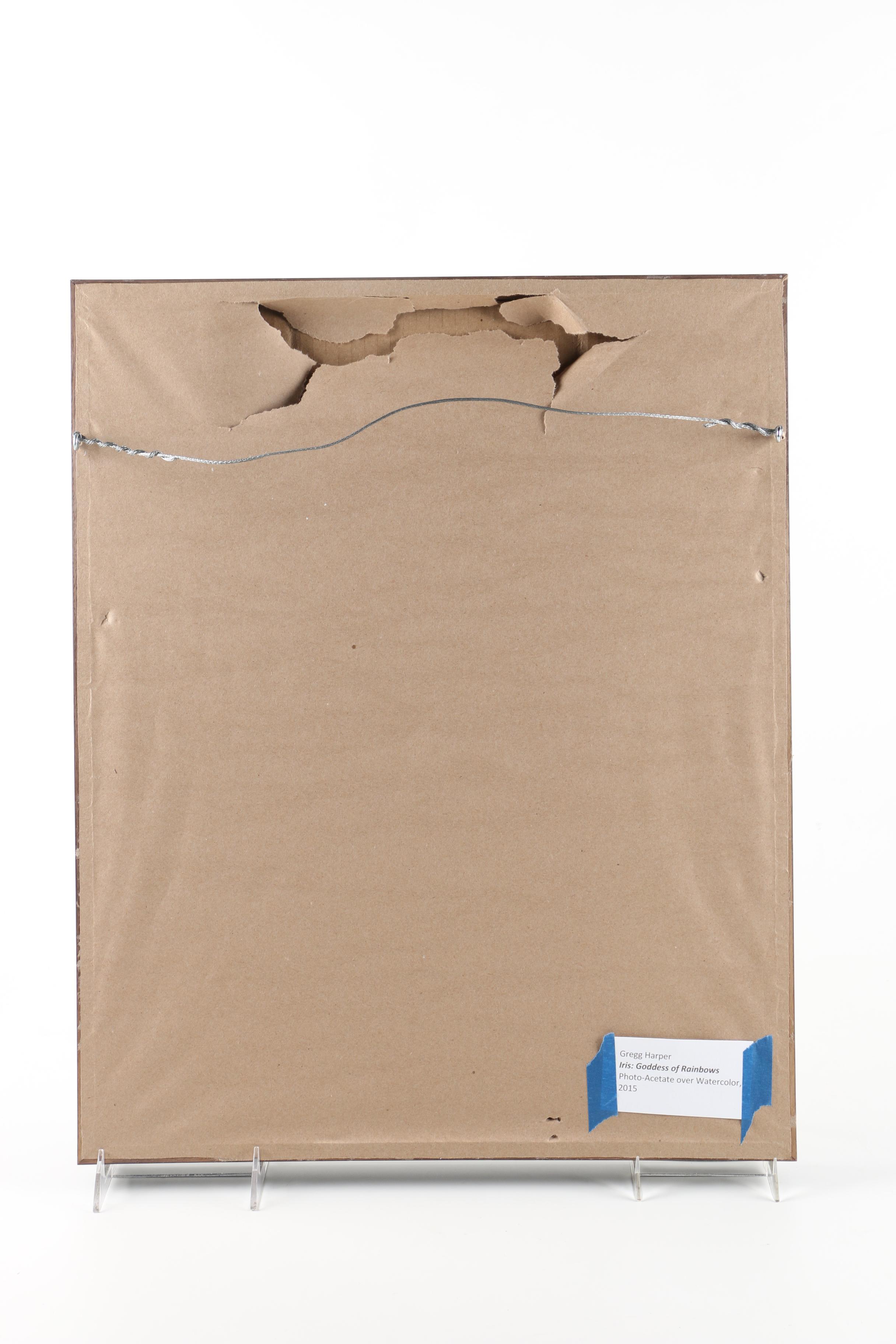 Gregg Harper Photo-Acetate Over Watercolor "Iris: Goddess of Rainbows"