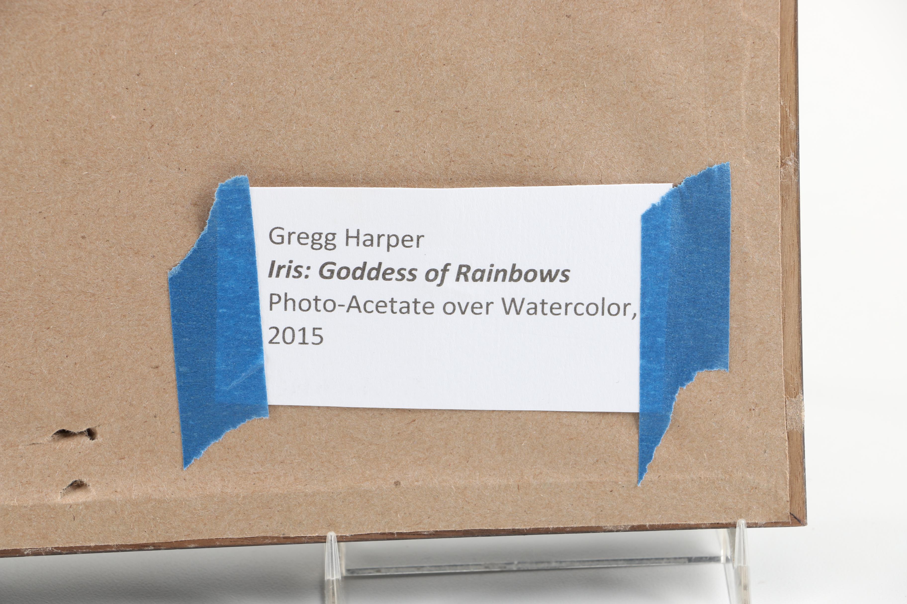 Gregg Harper Photo-Acetate Over Watercolor "Iris: Goddess of Rainbows"