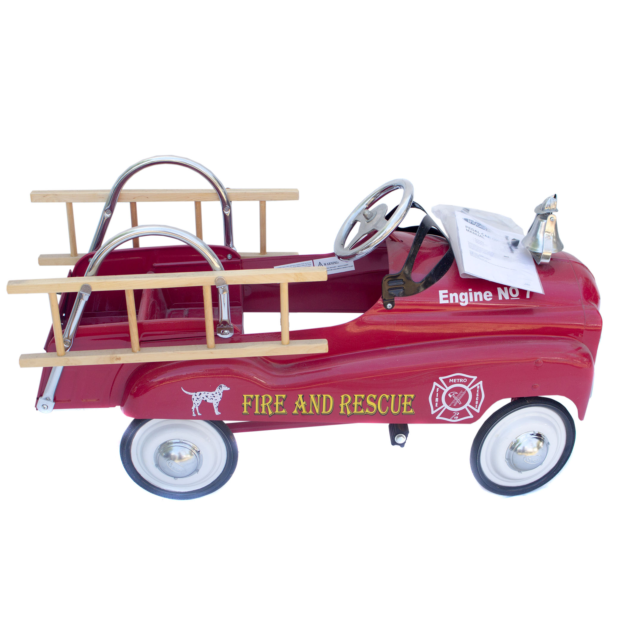 Vintage  Reproduction Children's Fire Engine Pedal Car