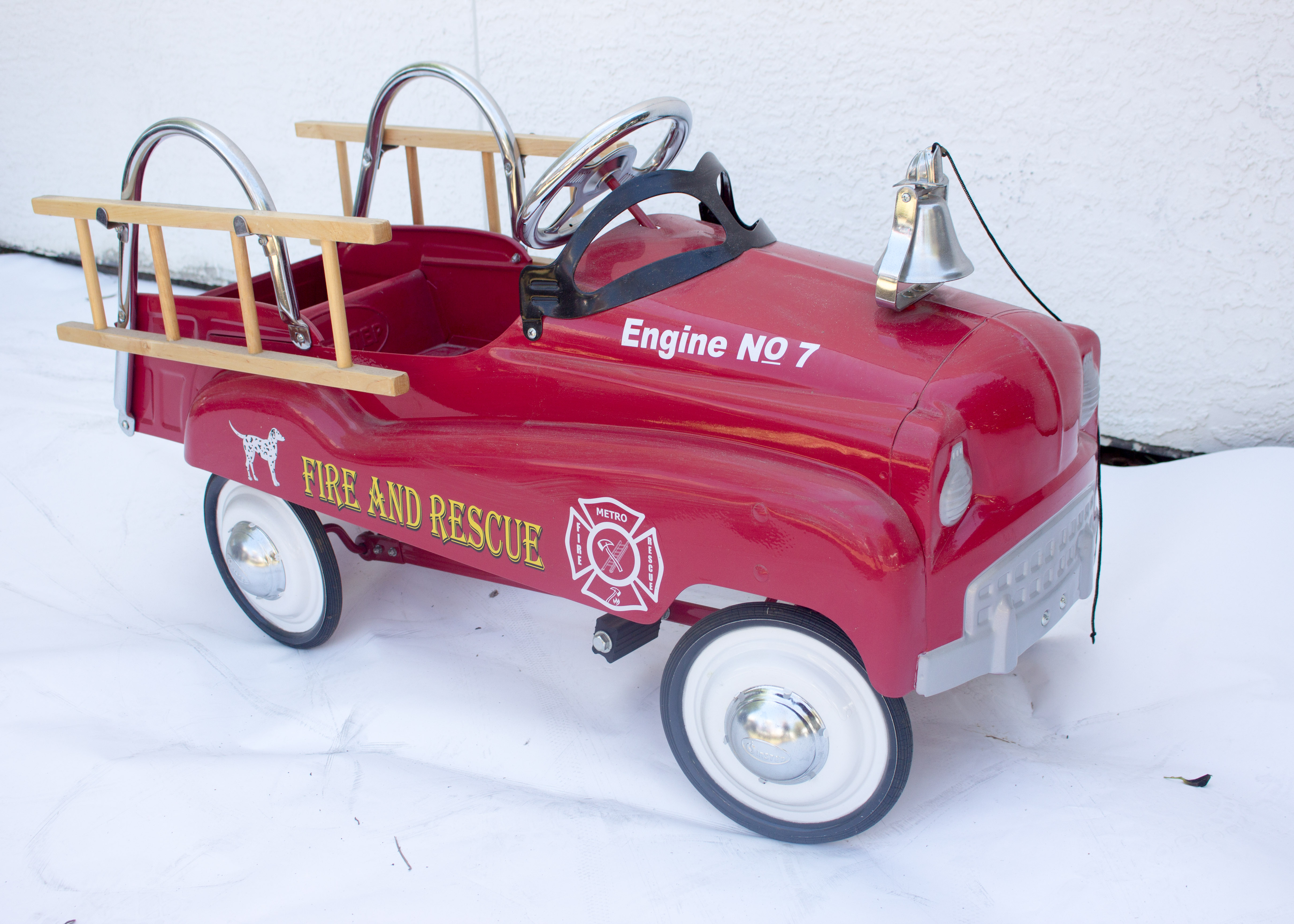 Vintage  Reproduction Children's Fire Engine Pedal Car
