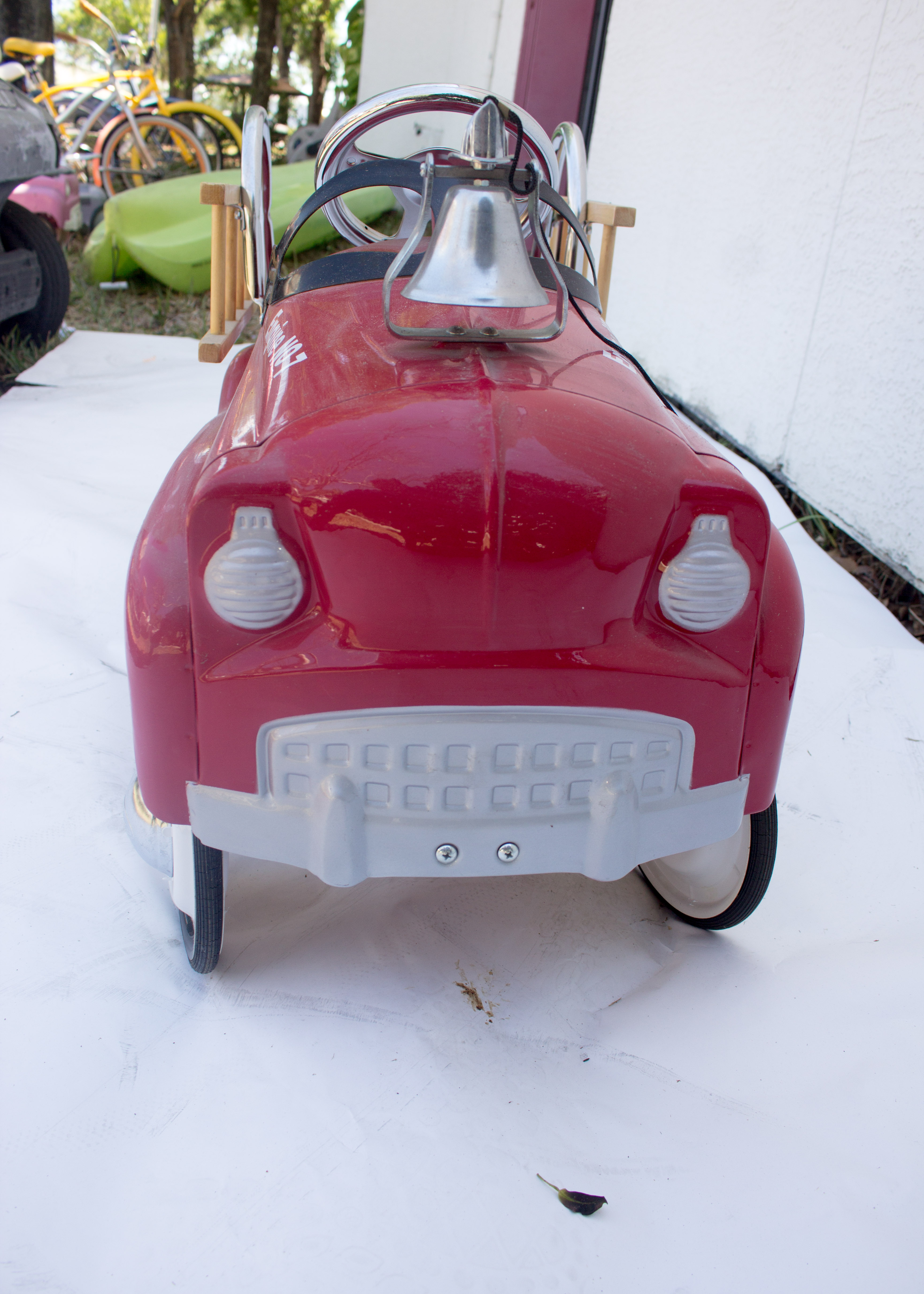 Vintage  Reproduction Children's Fire Engine Pedal Car