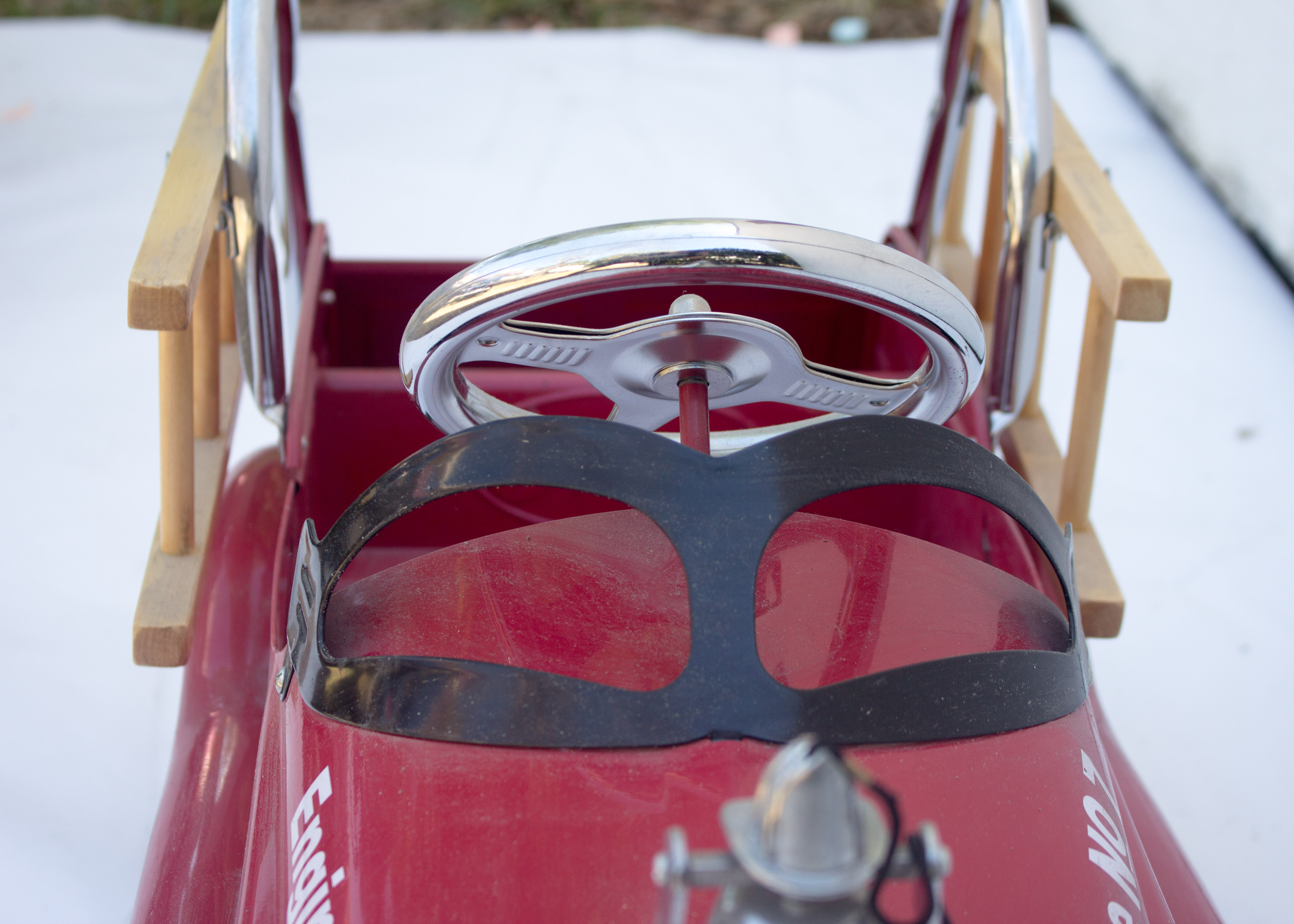 Vintage  Reproduction Children's Fire Engine Pedal Car