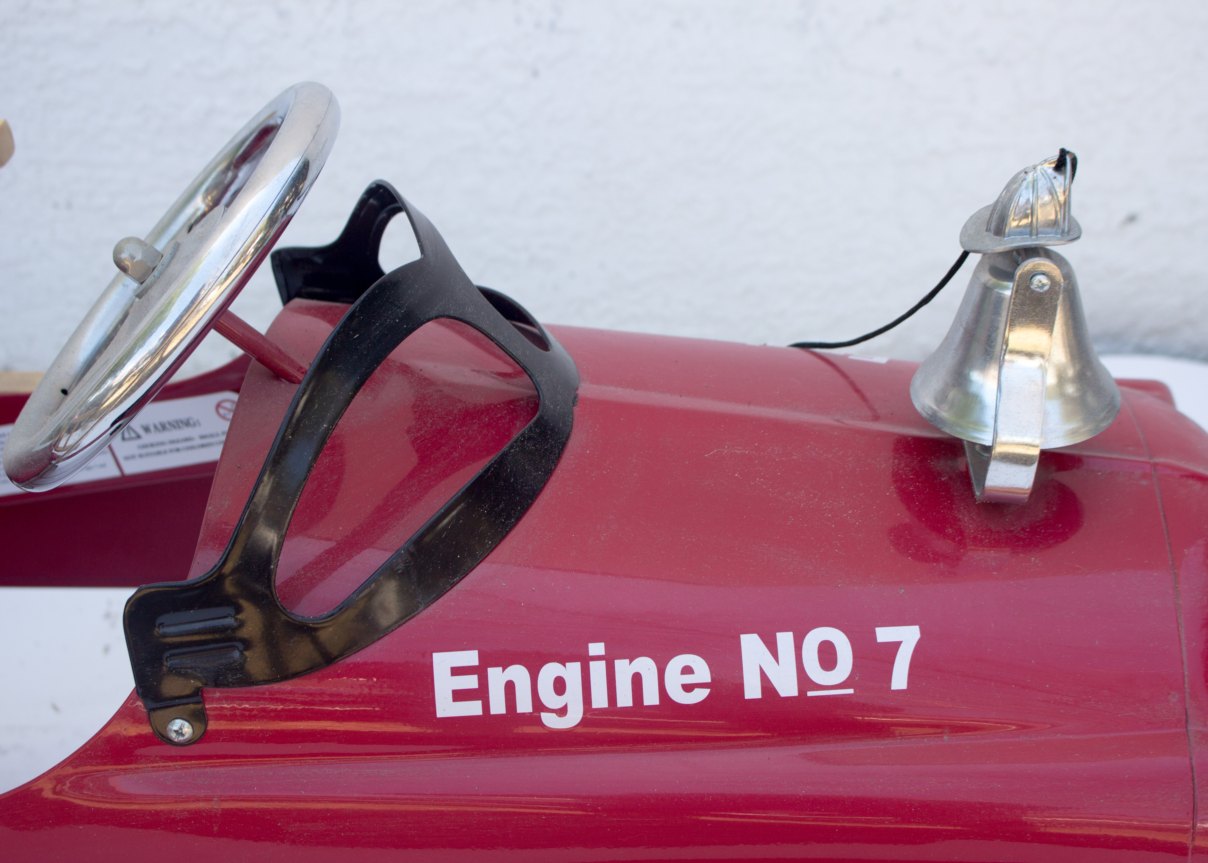 Vintage  Reproduction Children's Fire Engine Pedal Car