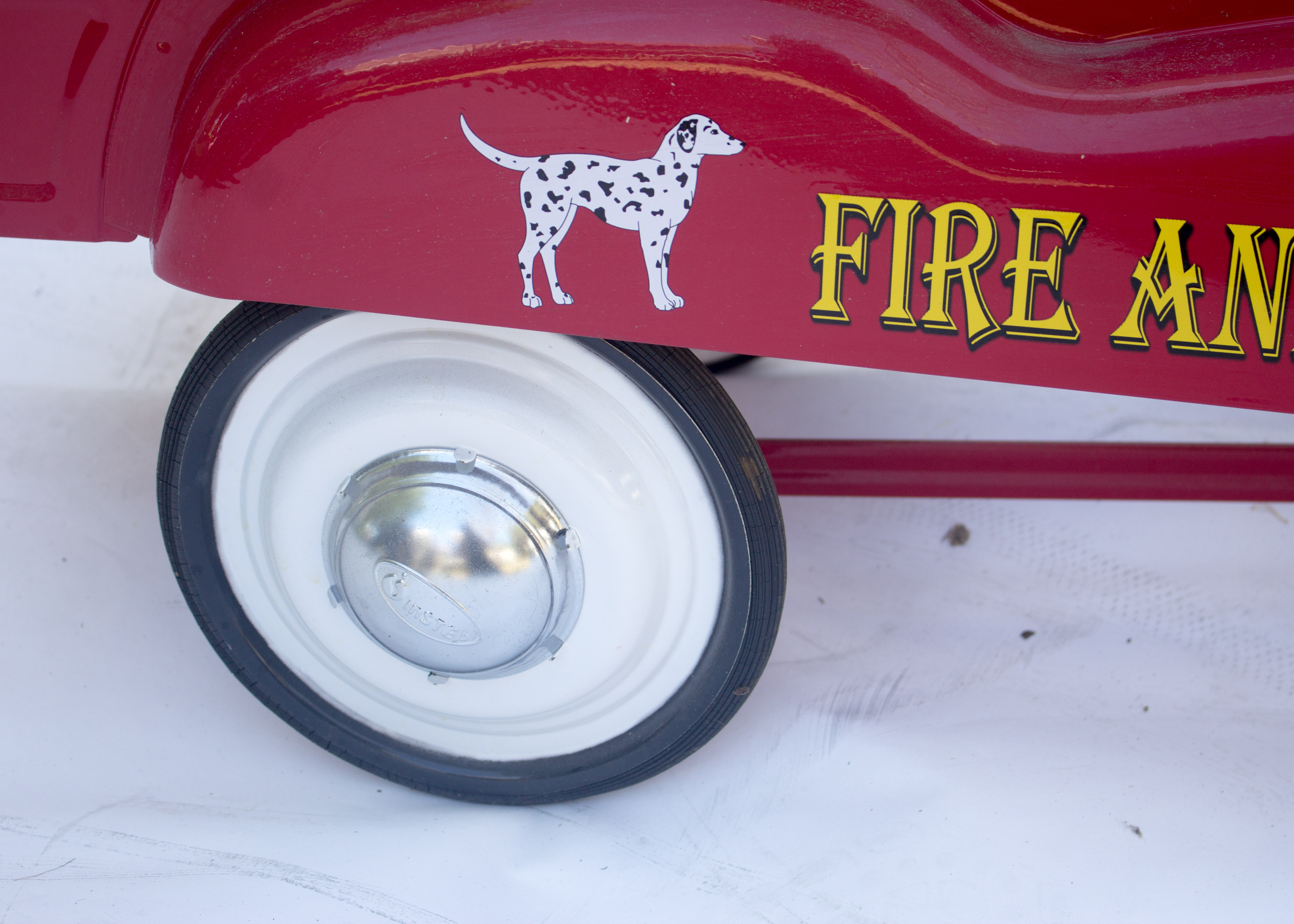 Vintage  Reproduction Children's Fire Engine Pedal Car