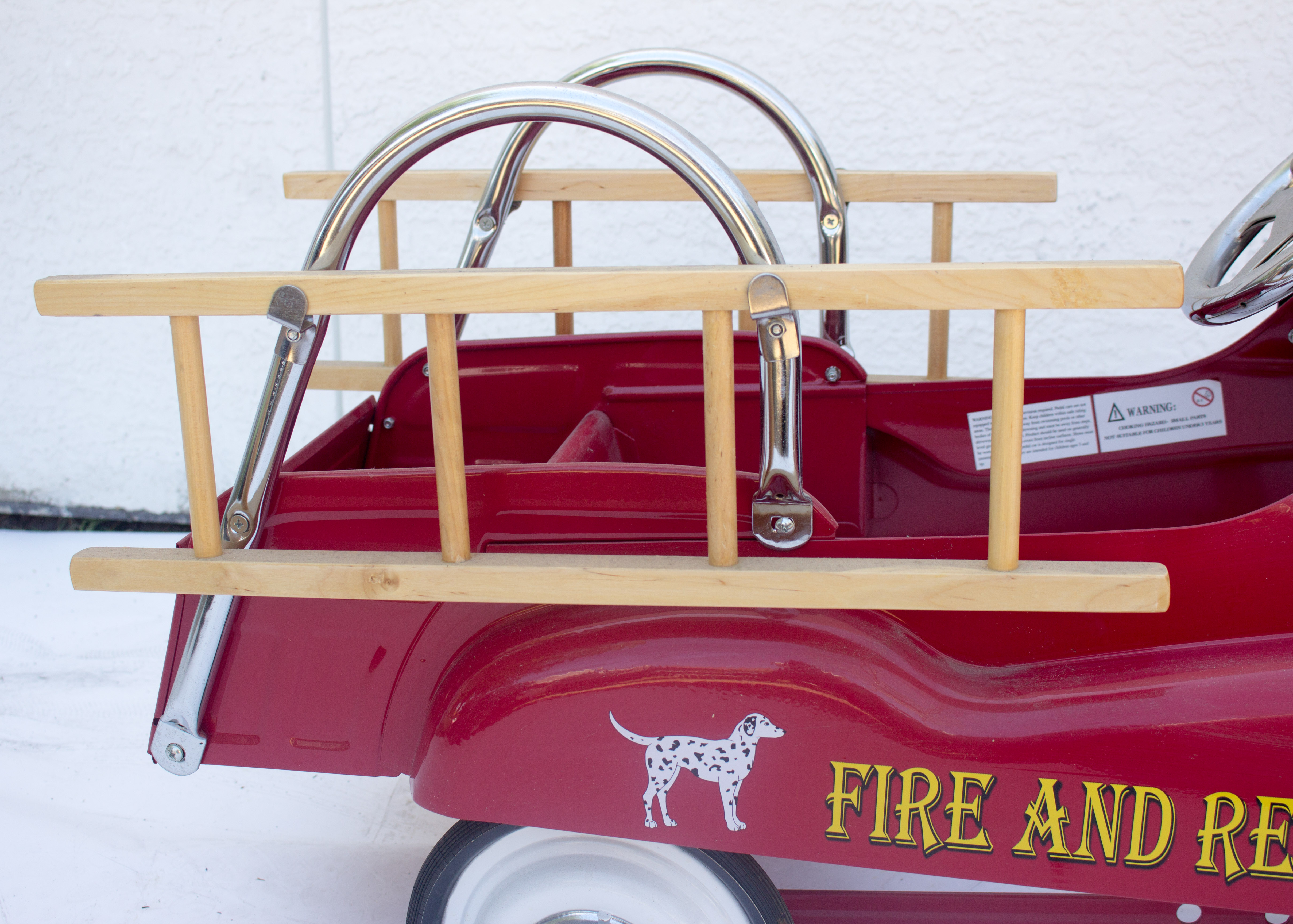 Vintage  Reproduction Children's Fire Engine Pedal Car