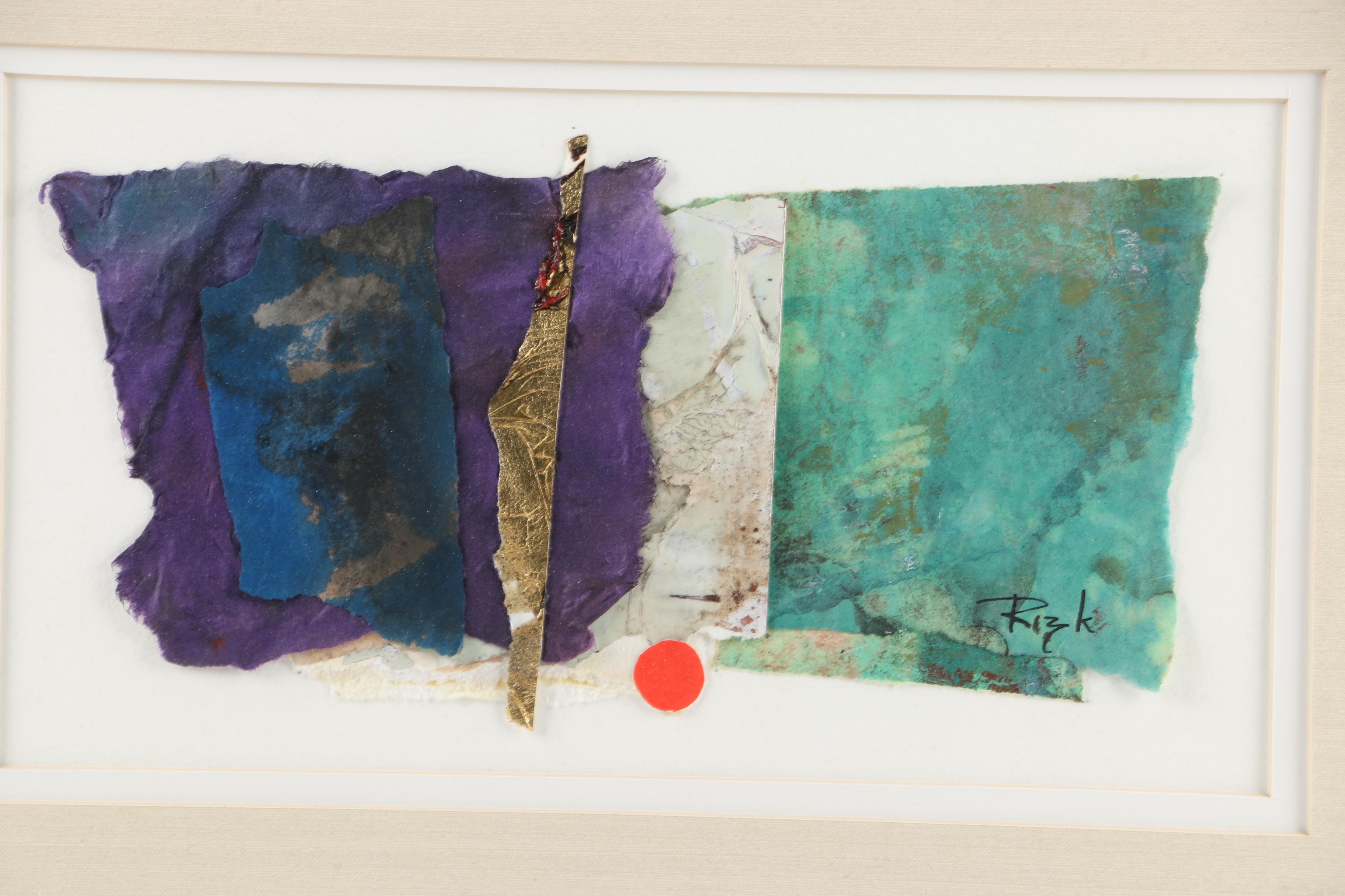 Romanos Rizk Mixed Media Collage "One With the Tao #739"