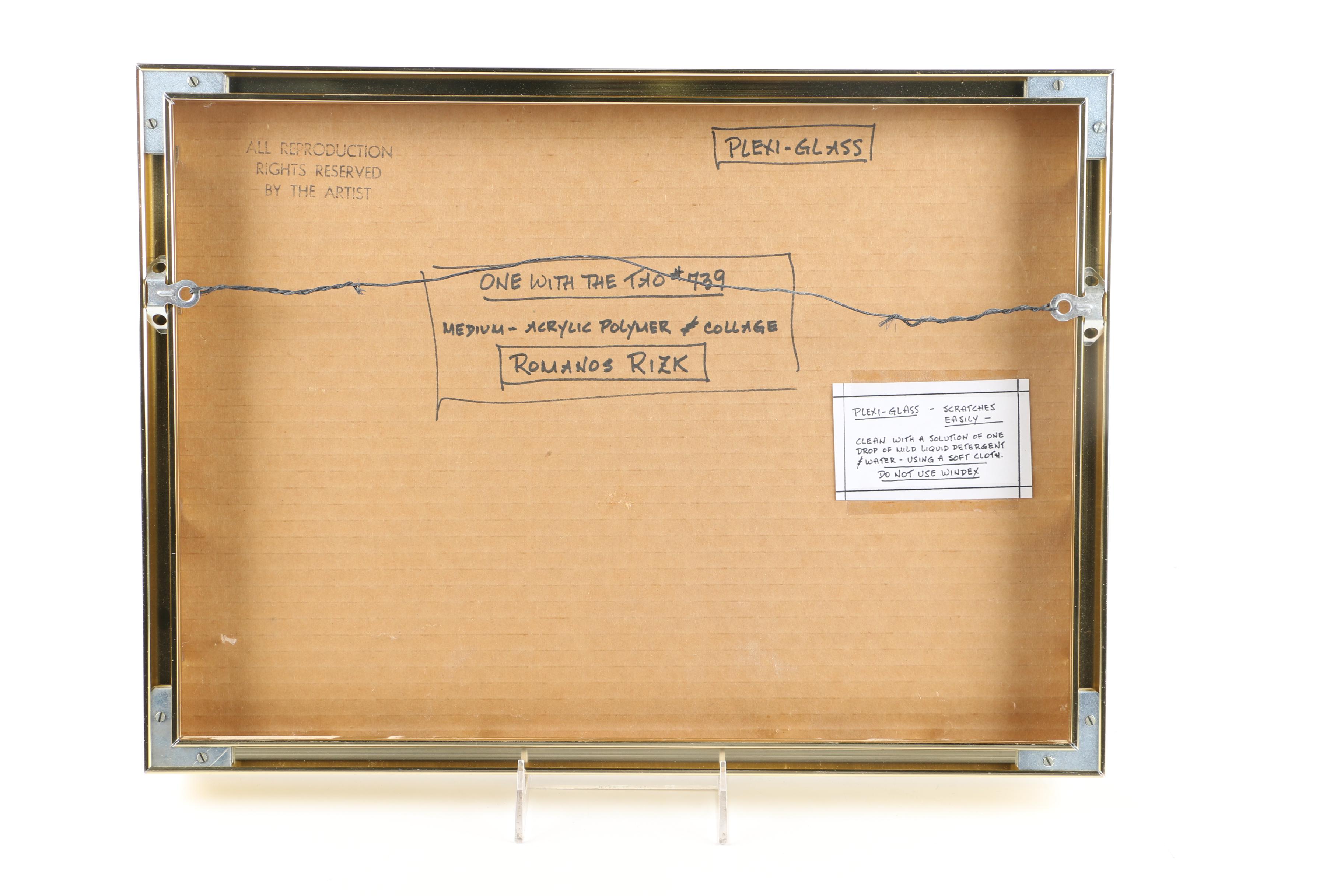 Romanos Rizk Mixed Media Collage "One With the Tao #739"