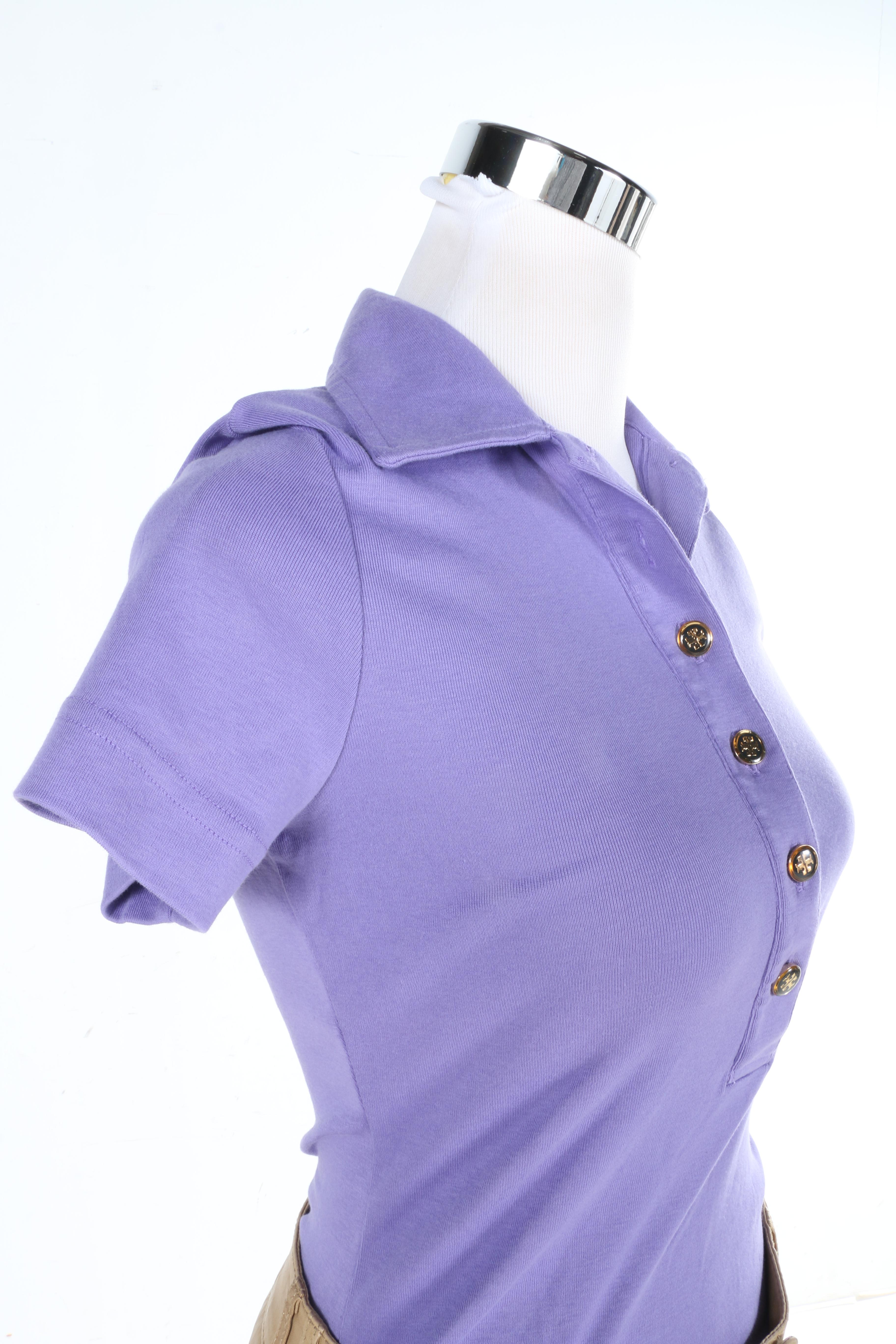 Tory Burch Cotton Polo and Leather Pants