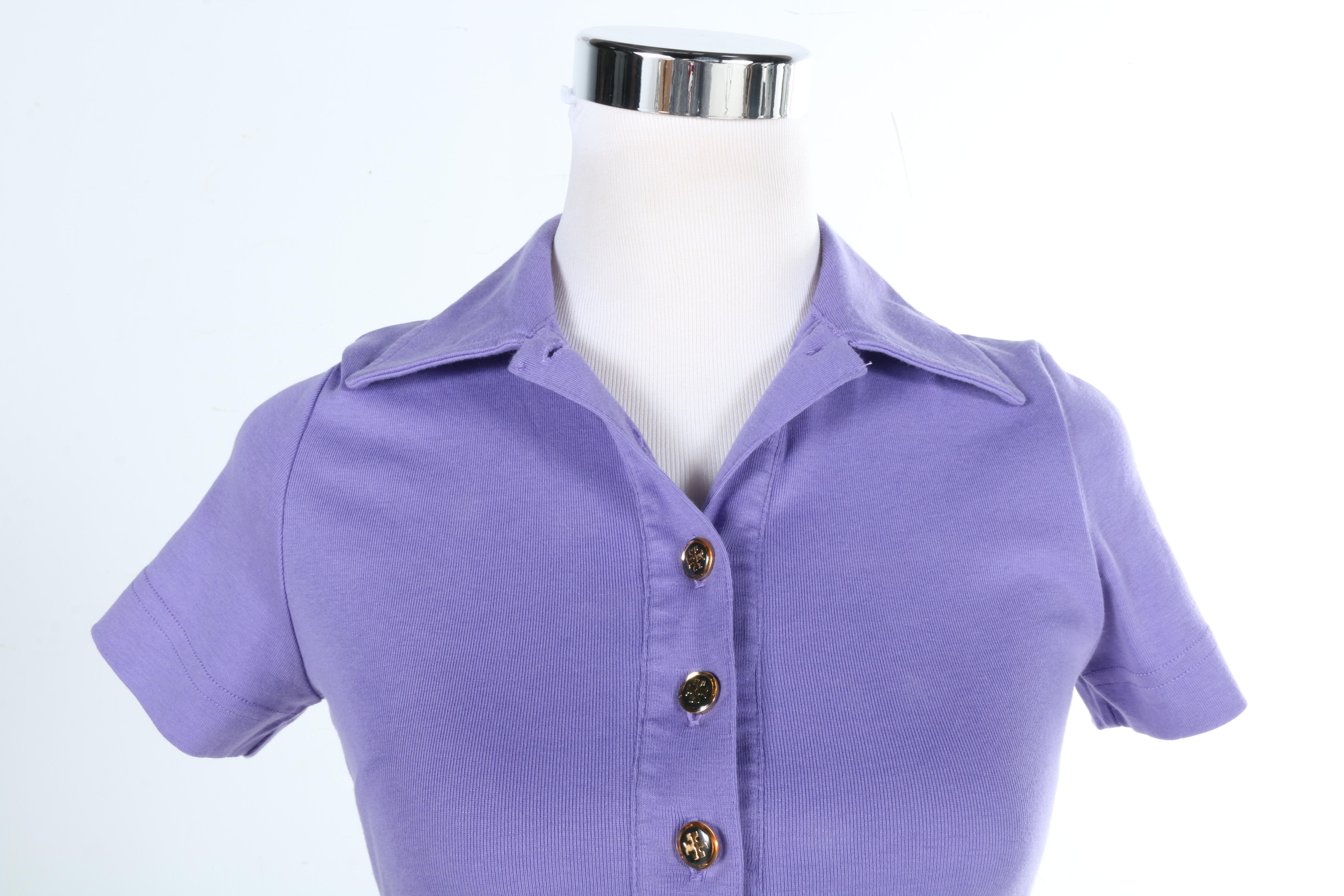 Tory Burch Cotton Polo and Leather Pants