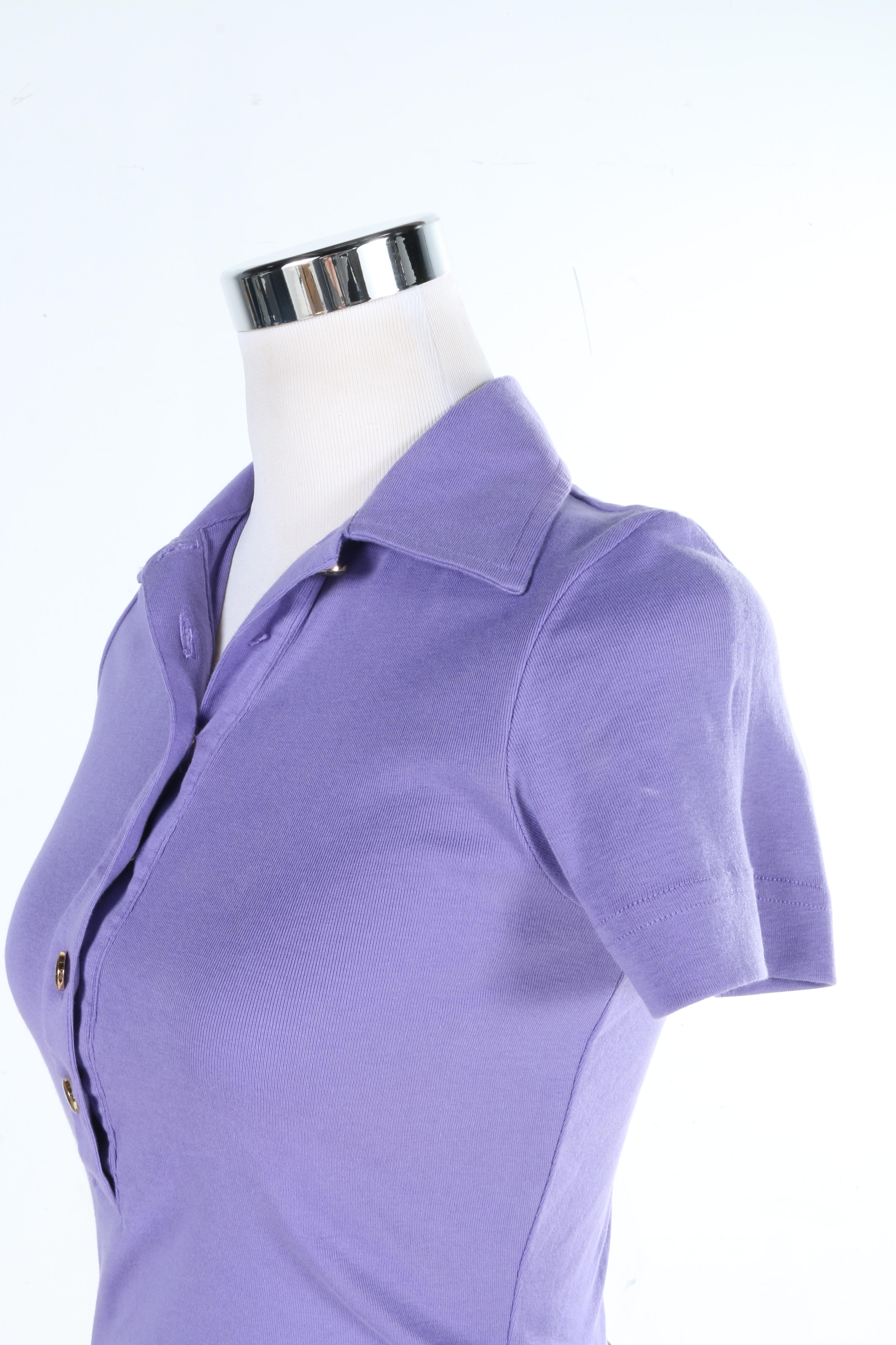 Tory Burch Cotton Polo and Leather Pants