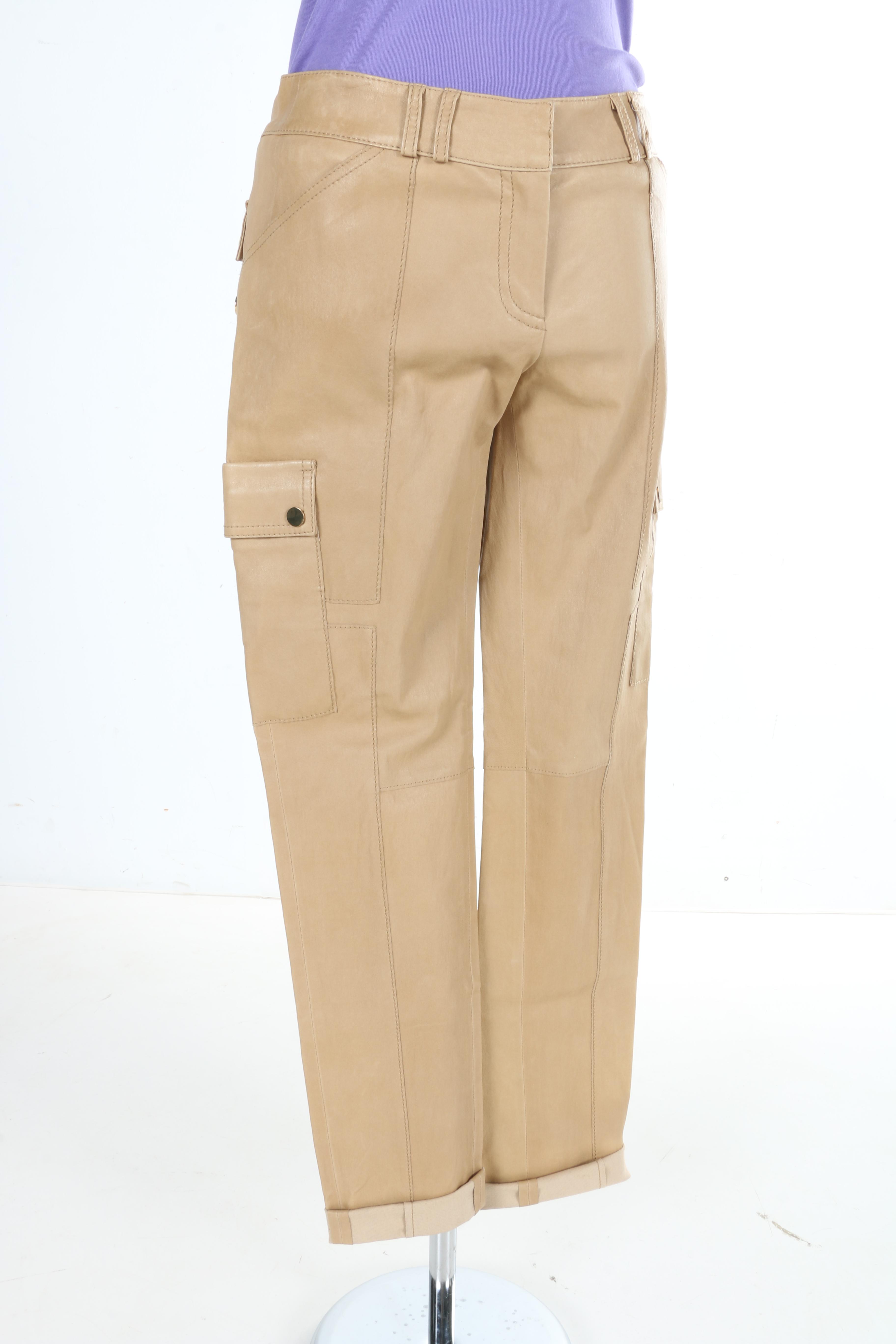 Tory Burch Cotton Polo and Leather Pants