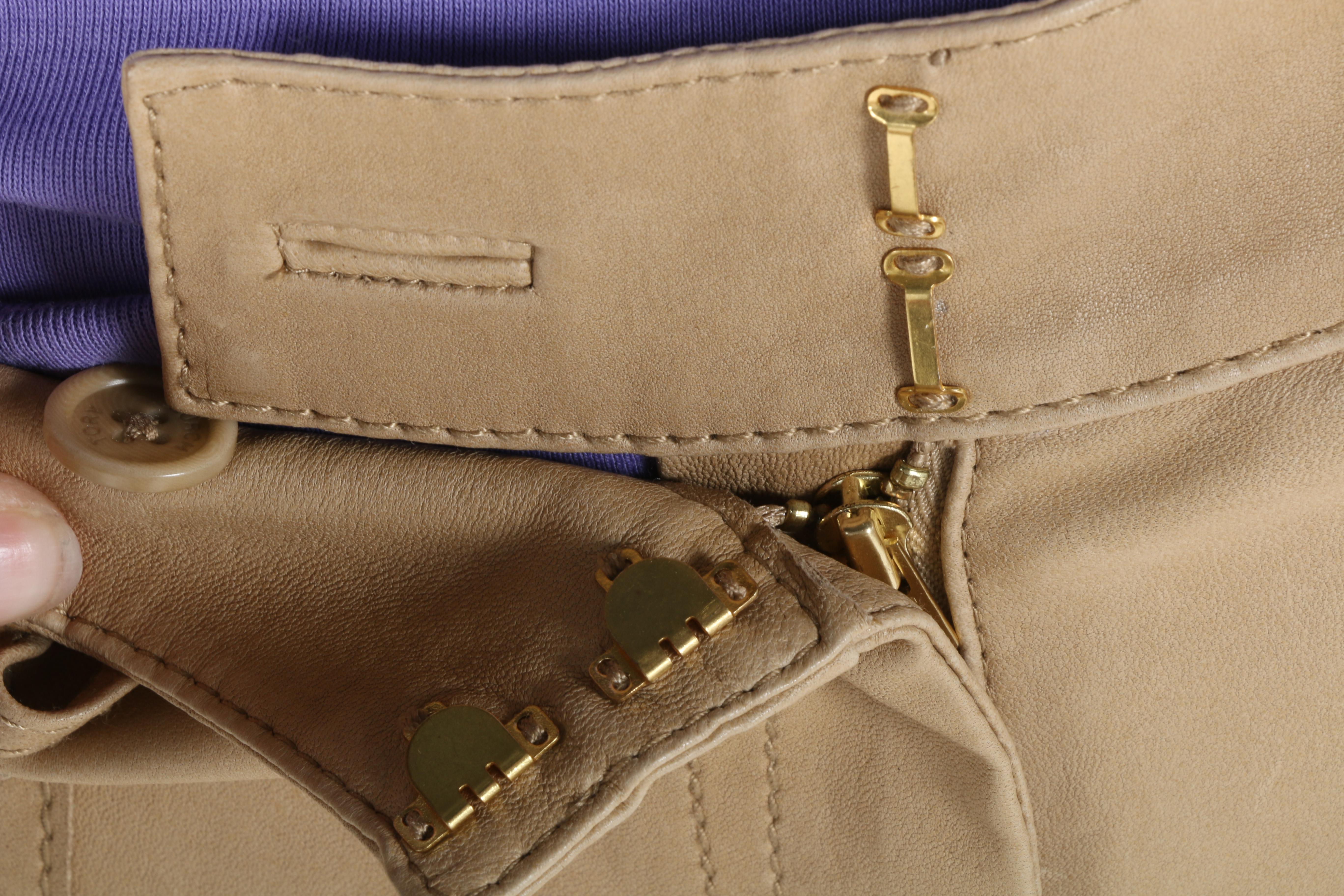 Tory Burch Cotton Polo and Leather Pants