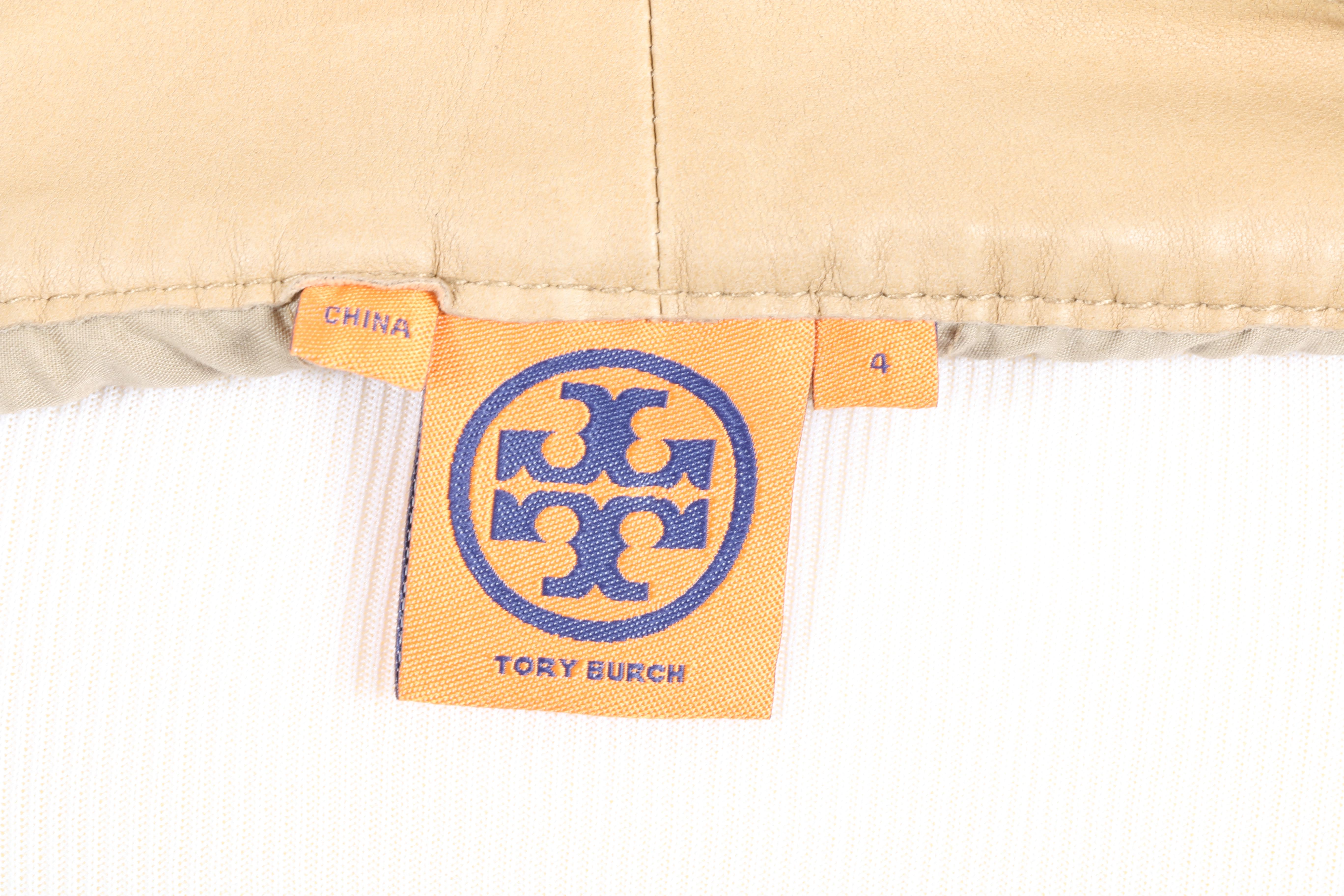 Tory Burch Cotton Polo and Leather Pants