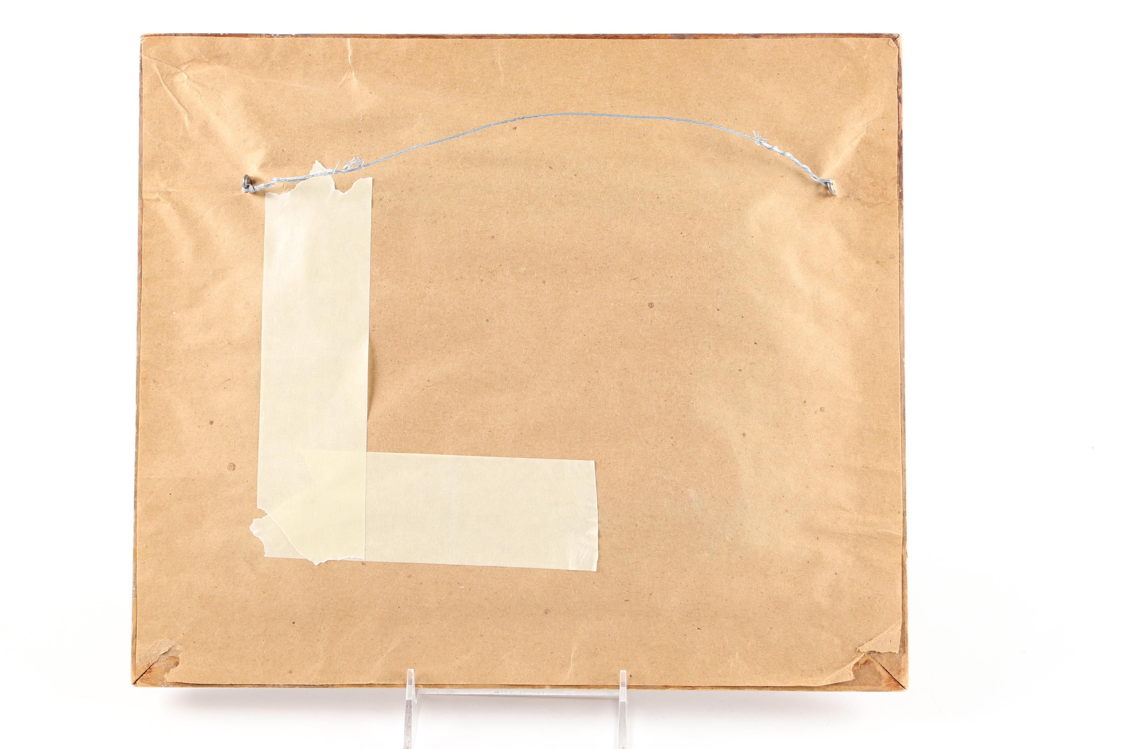 Original Oil Painting of Abstract Shapes In Painted Frame