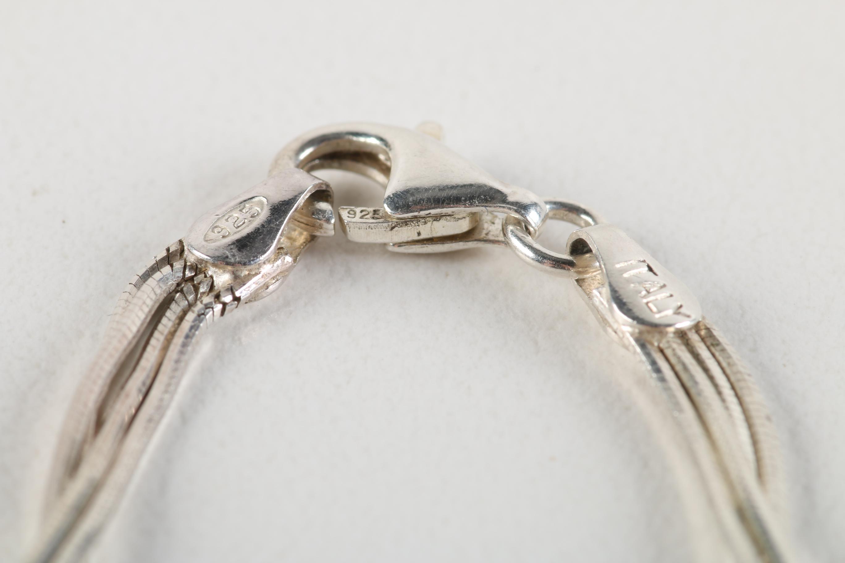 Sterling Silver Bracelets Including Dyed Magnesite Link Bracelet