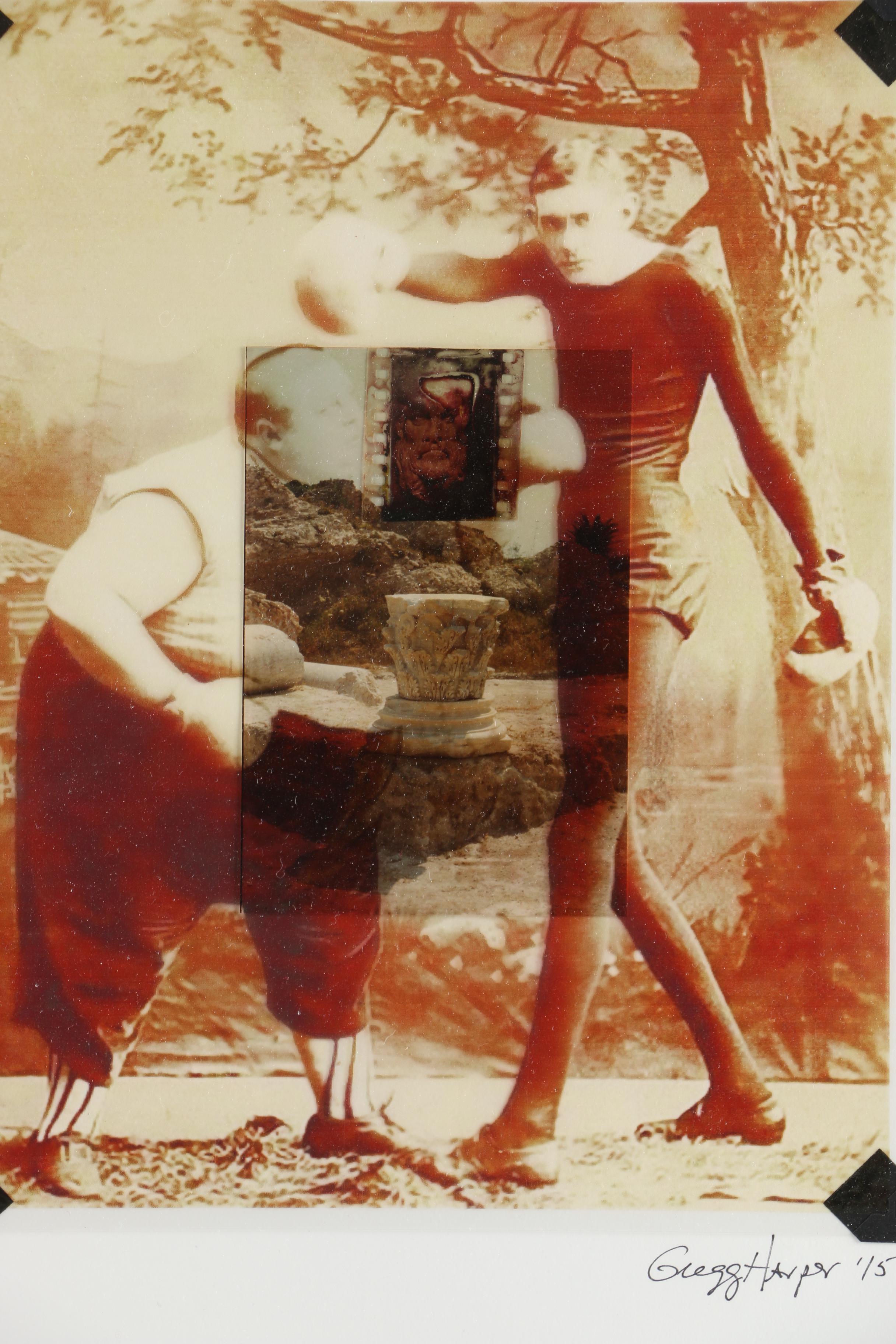 Gregg Harper Photo-Acetate Collage "The Show: Old Mythologies III (after Frederick W. Glasier)"