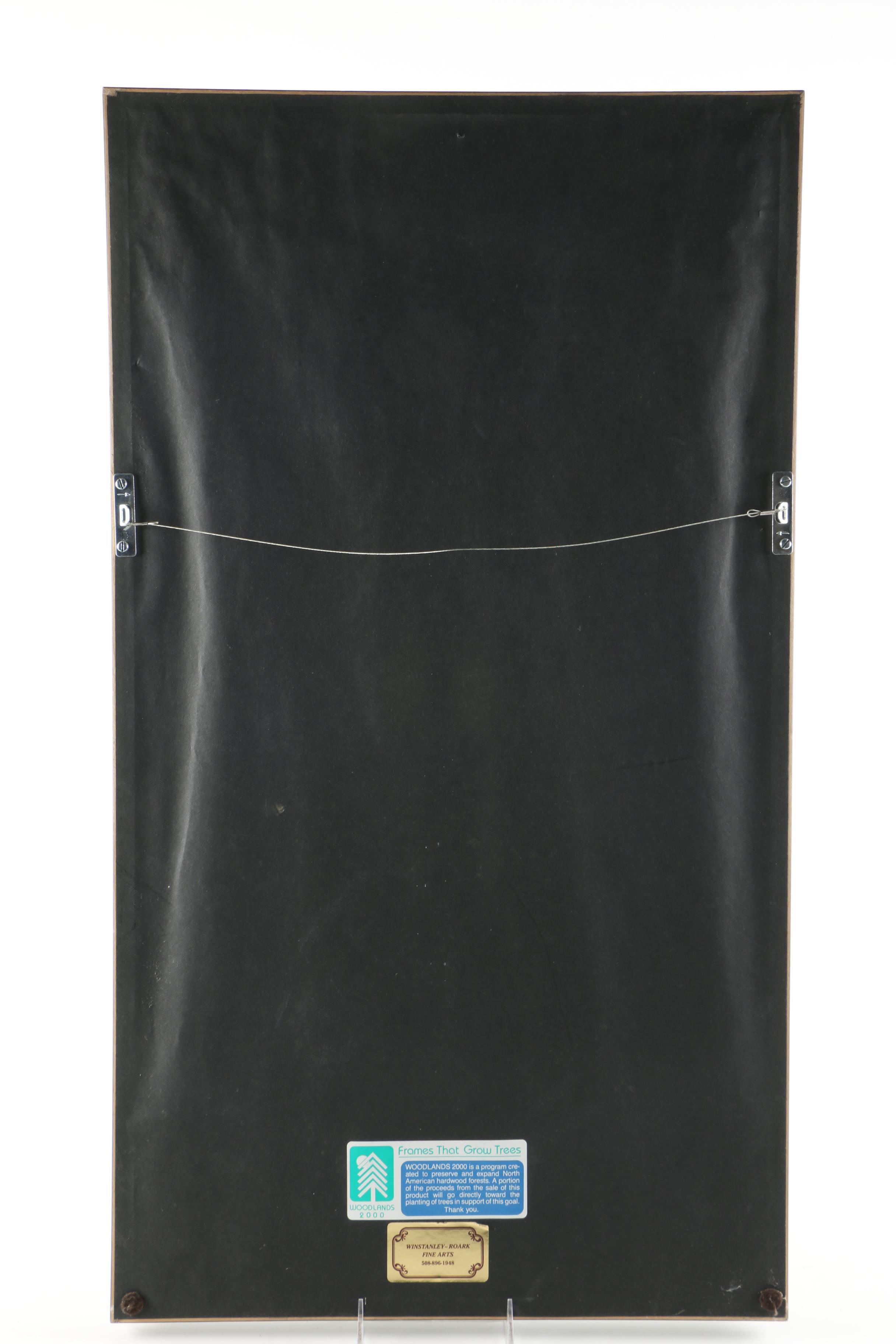 Cross Stitch of Lighthouse and "Winter" Poem