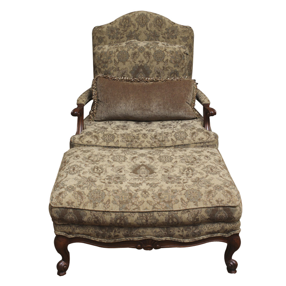 Lillian August Collection Armchair and Ottoman