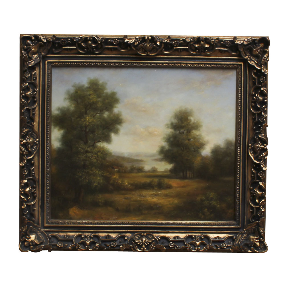 Signed Acrylic Painting by L. Pollini