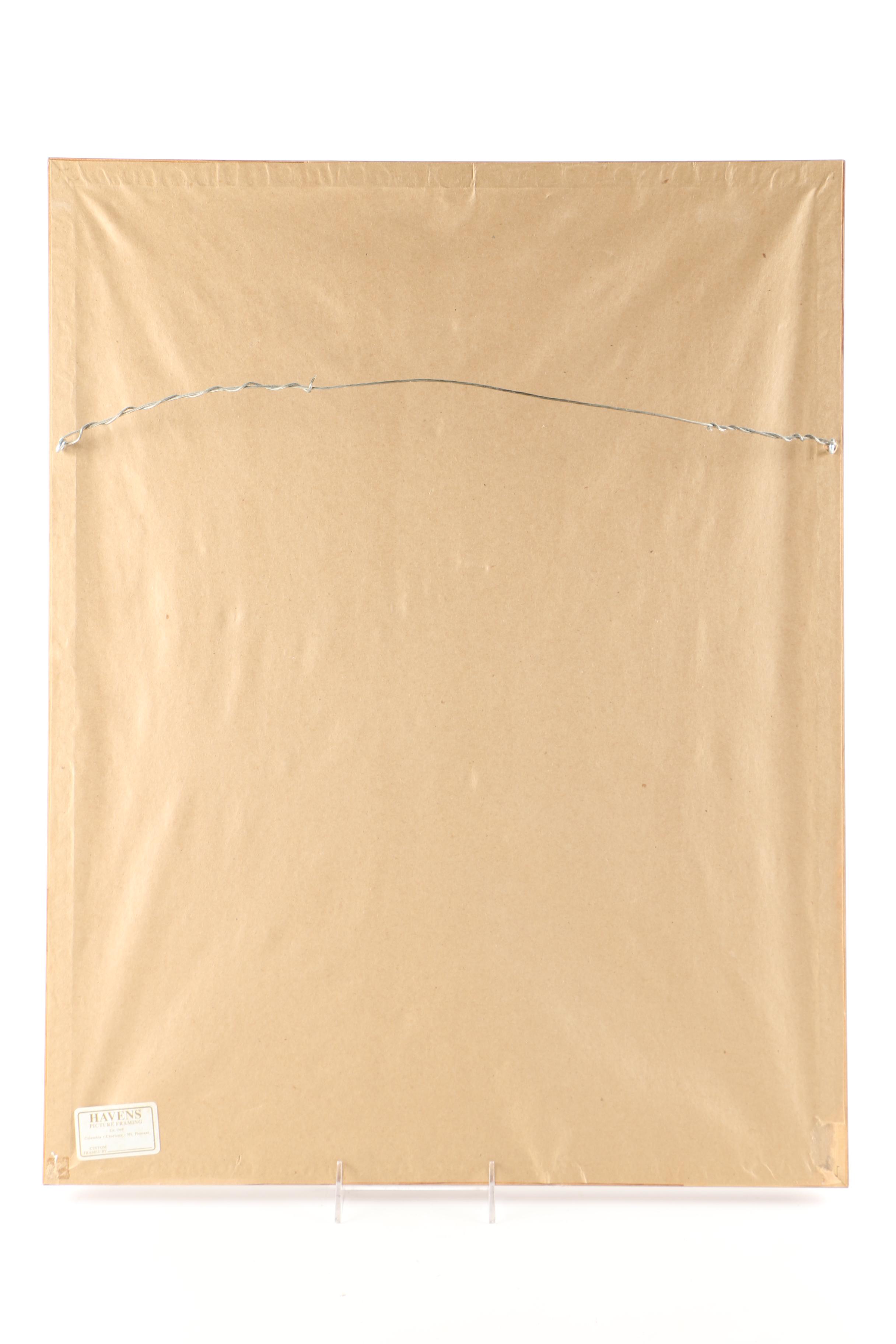 Signed Ellie Marshall Offset Lithograph "Wine Country"