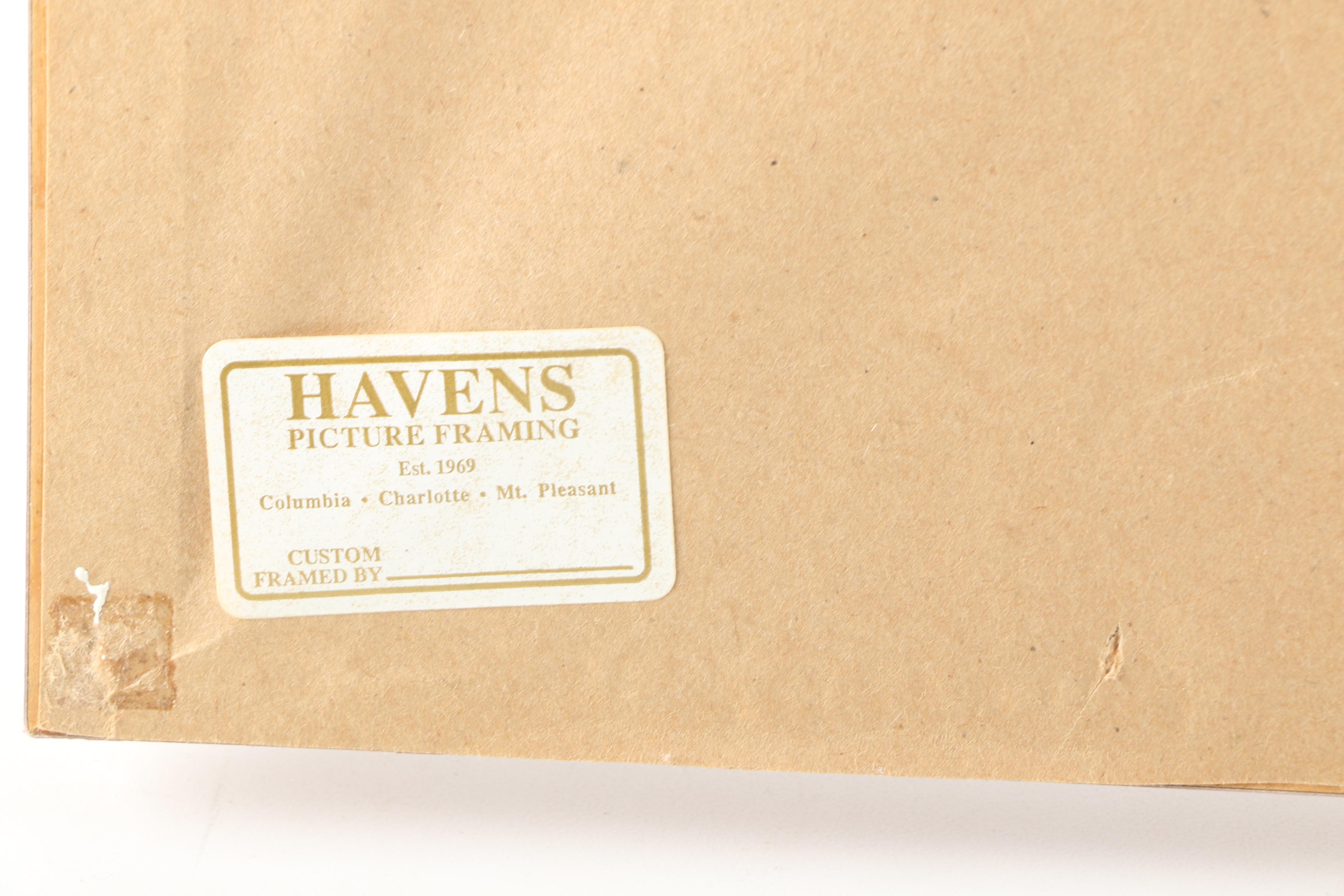 Signed Ellie Marshall Offset Lithograph "Wine Country"