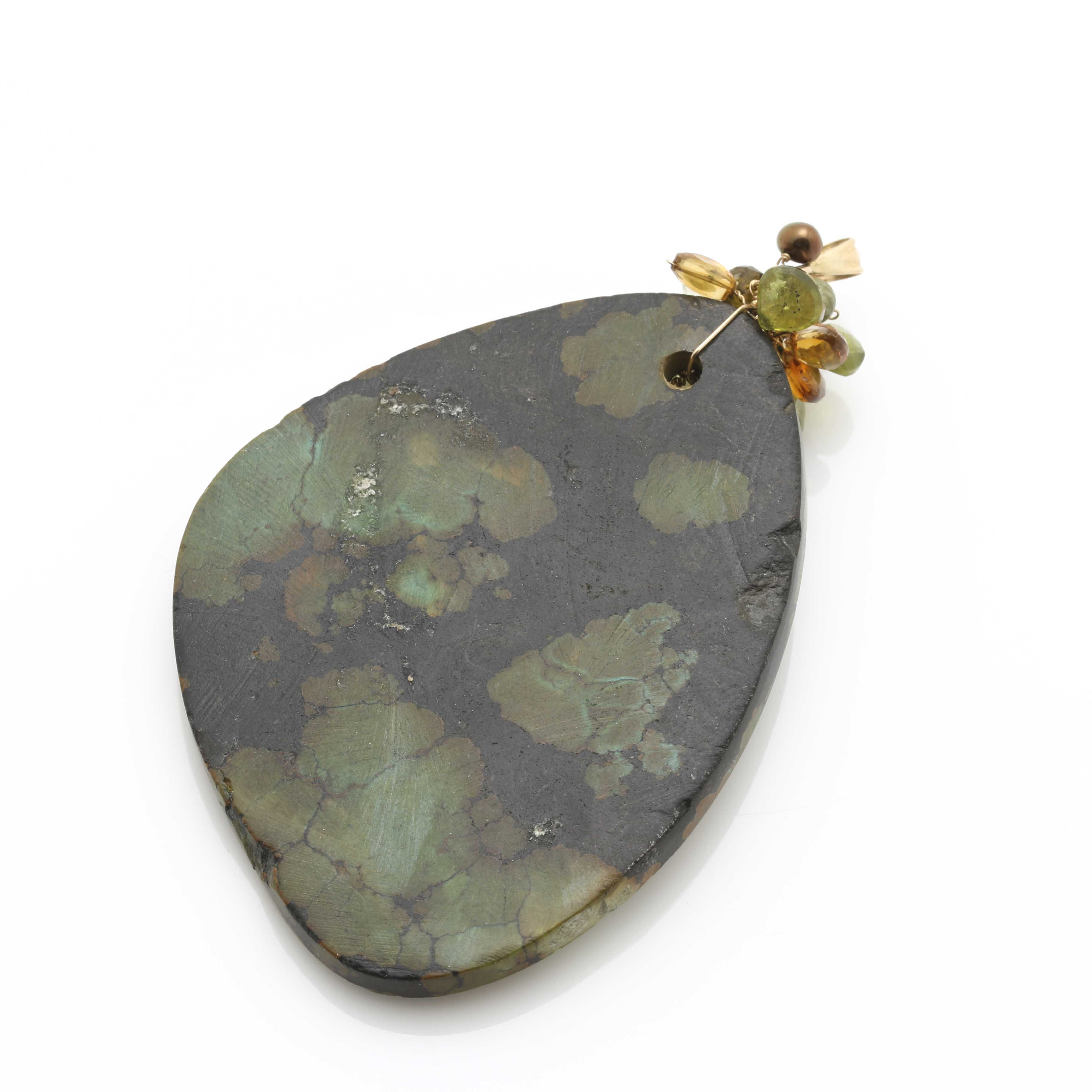 Sterling Silver Green Turquoise, Salmon Jasper, and Glass Jewelry