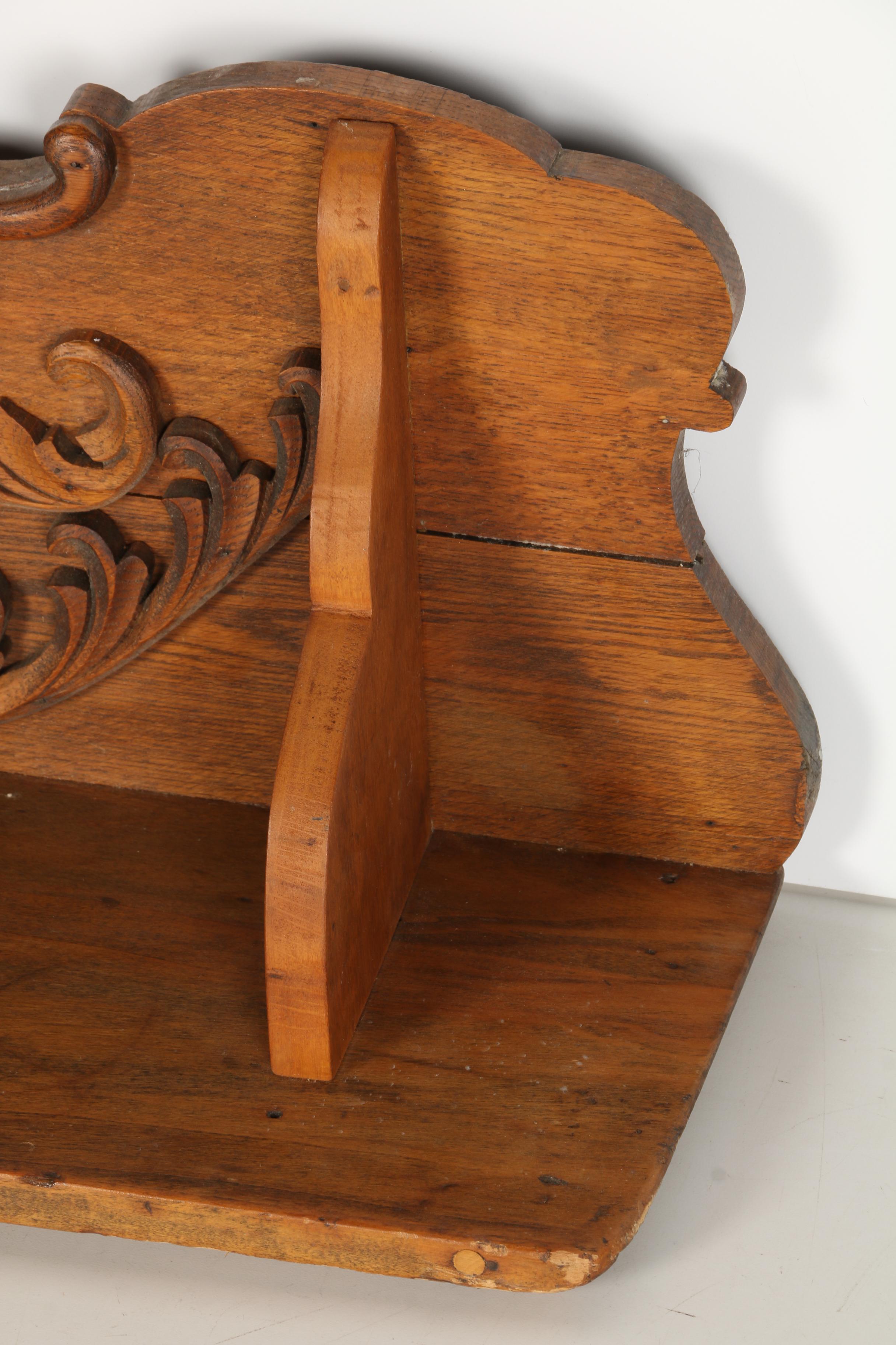 Antique Oak Wall Shelf