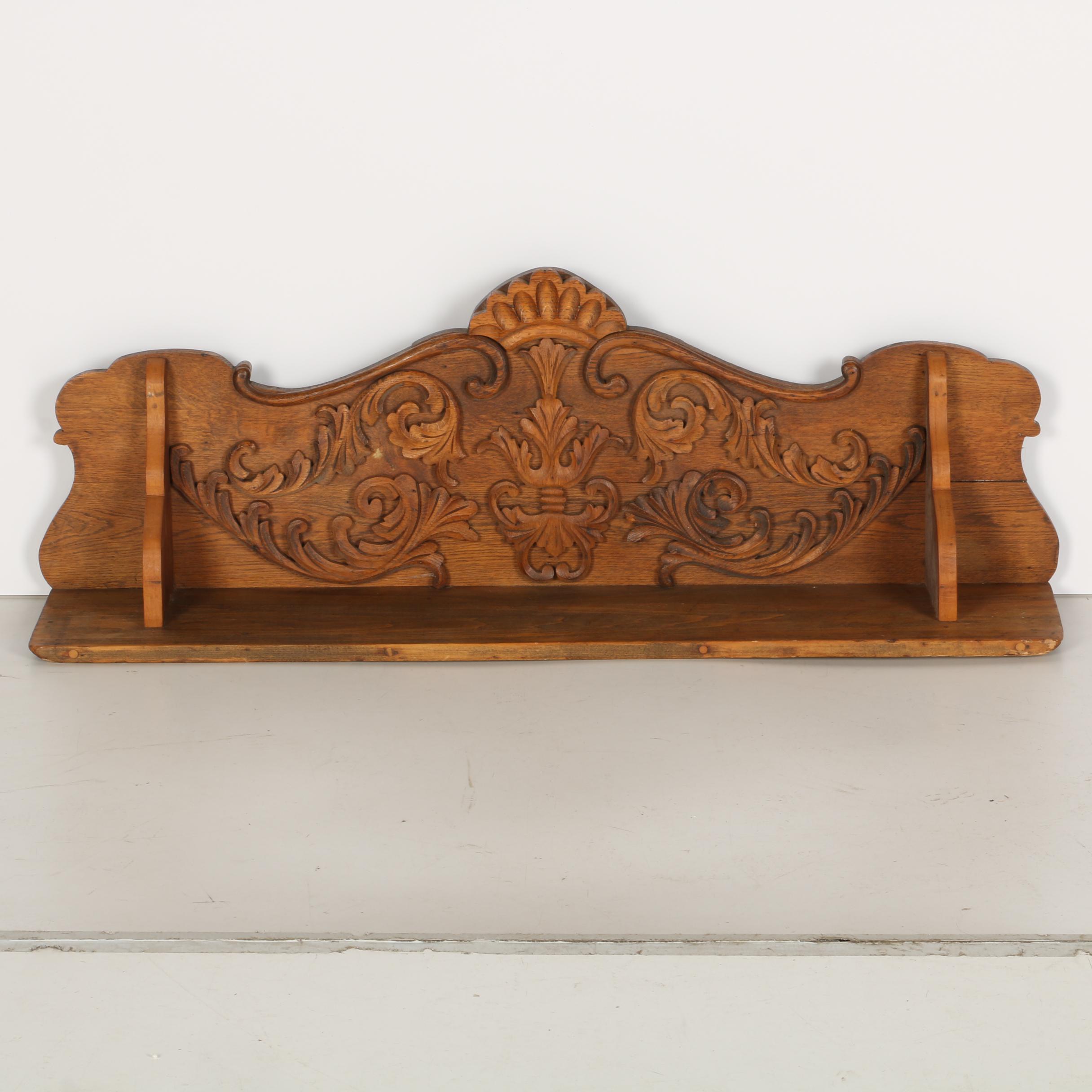 Antique Oak Wall Shelf