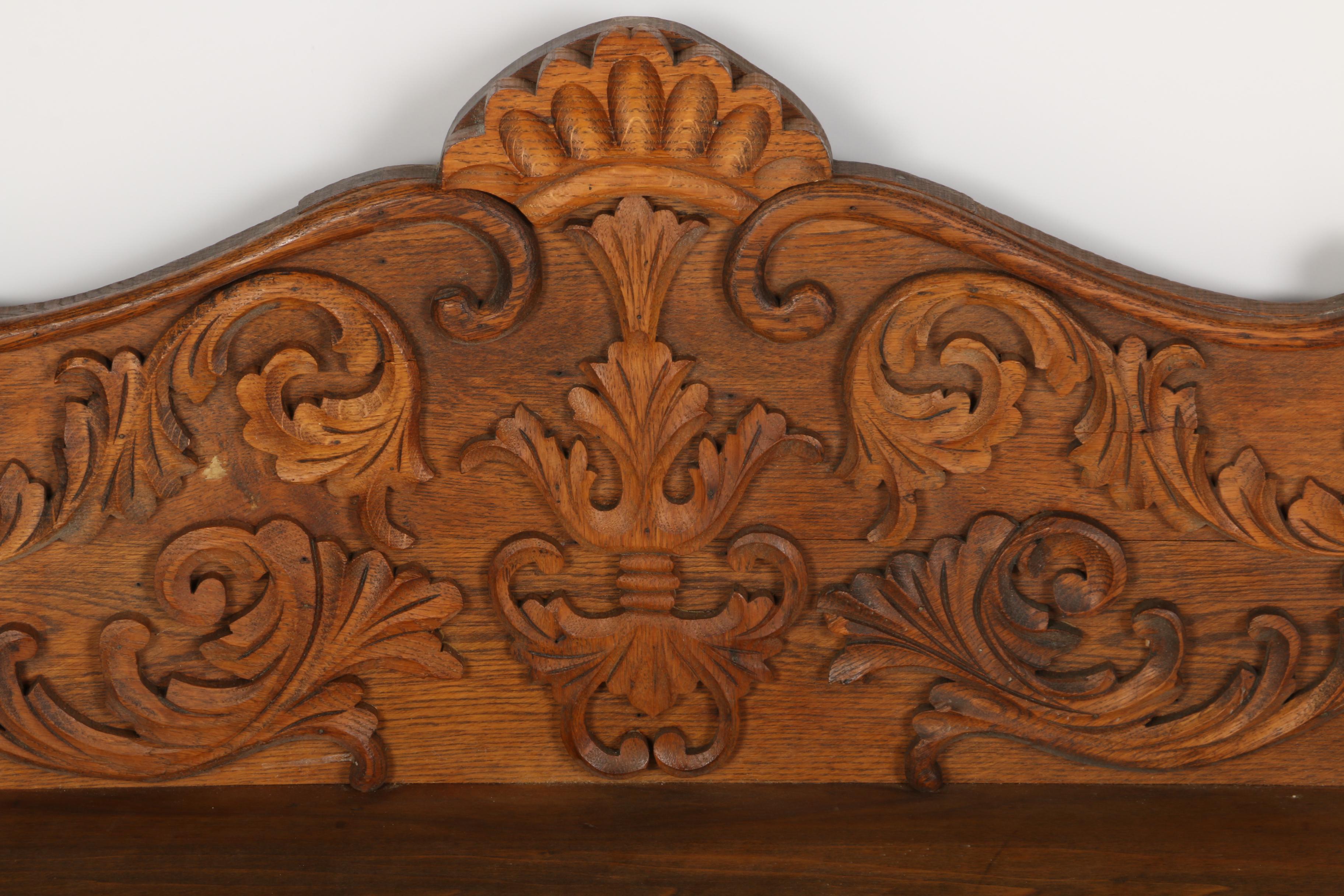 Antique Oak Wall Shelf