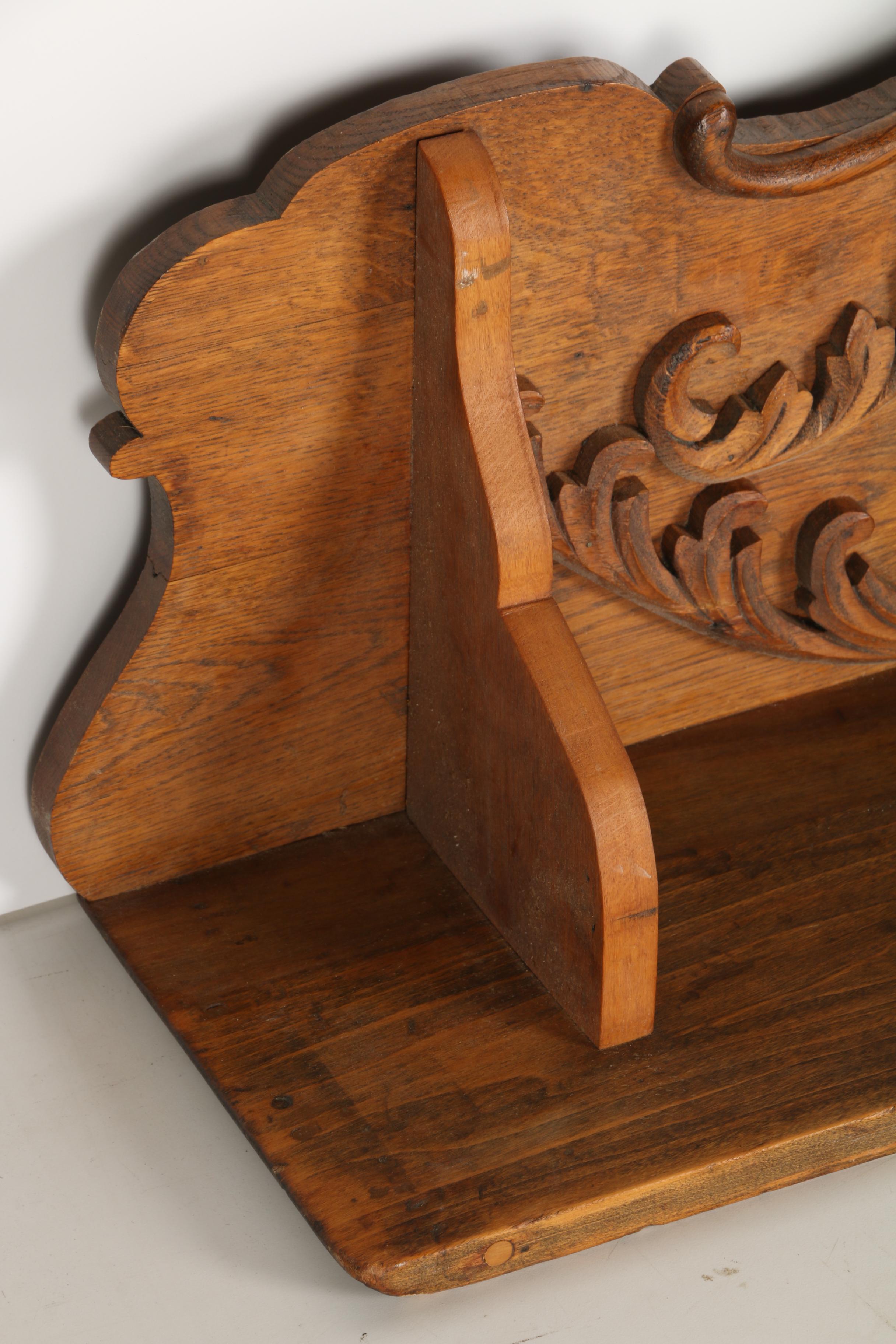 Antique Oak Wall Shelf
