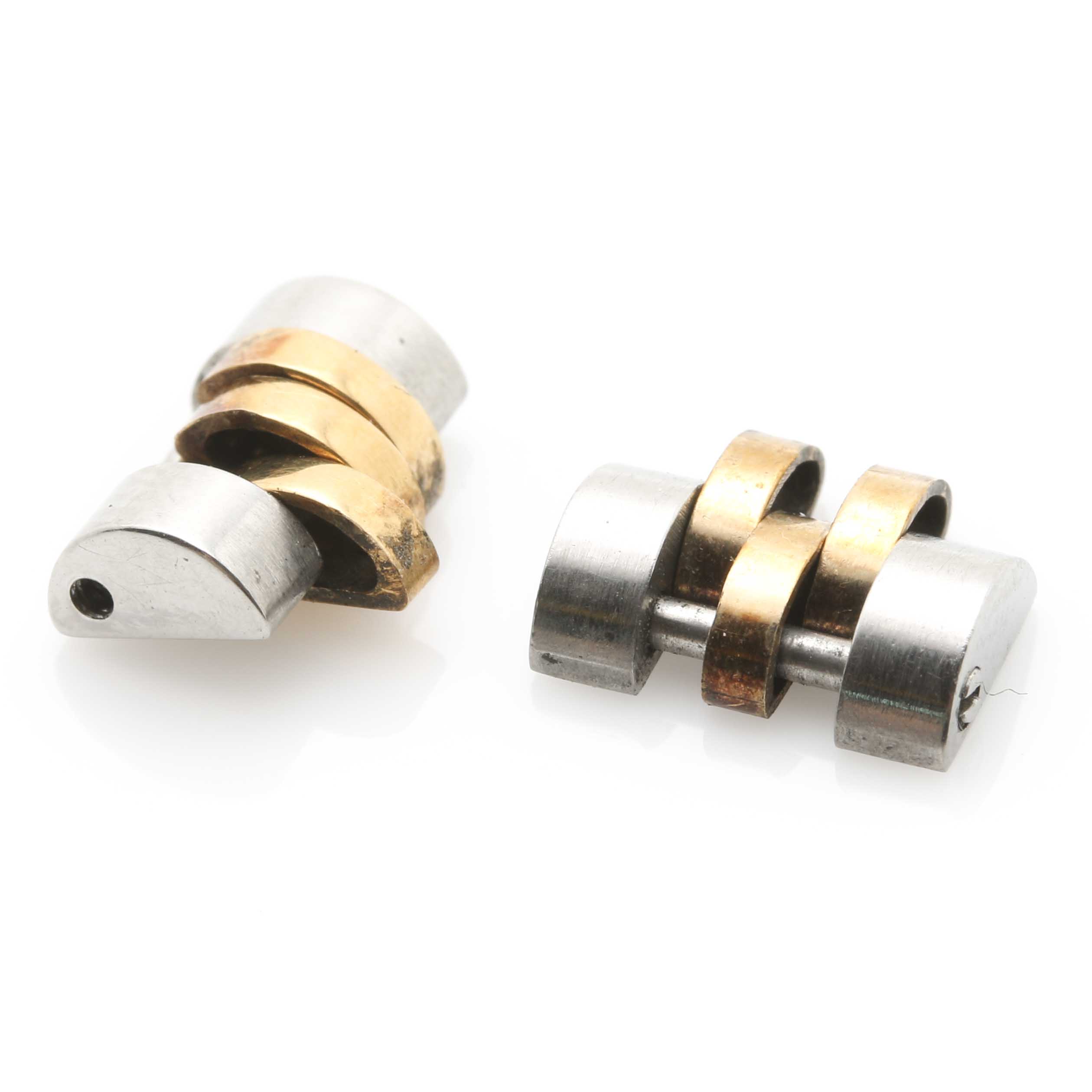 Vintage Rolex 14K Yellow Gold and Stainless Steel Oyster Perpetual Date Watch