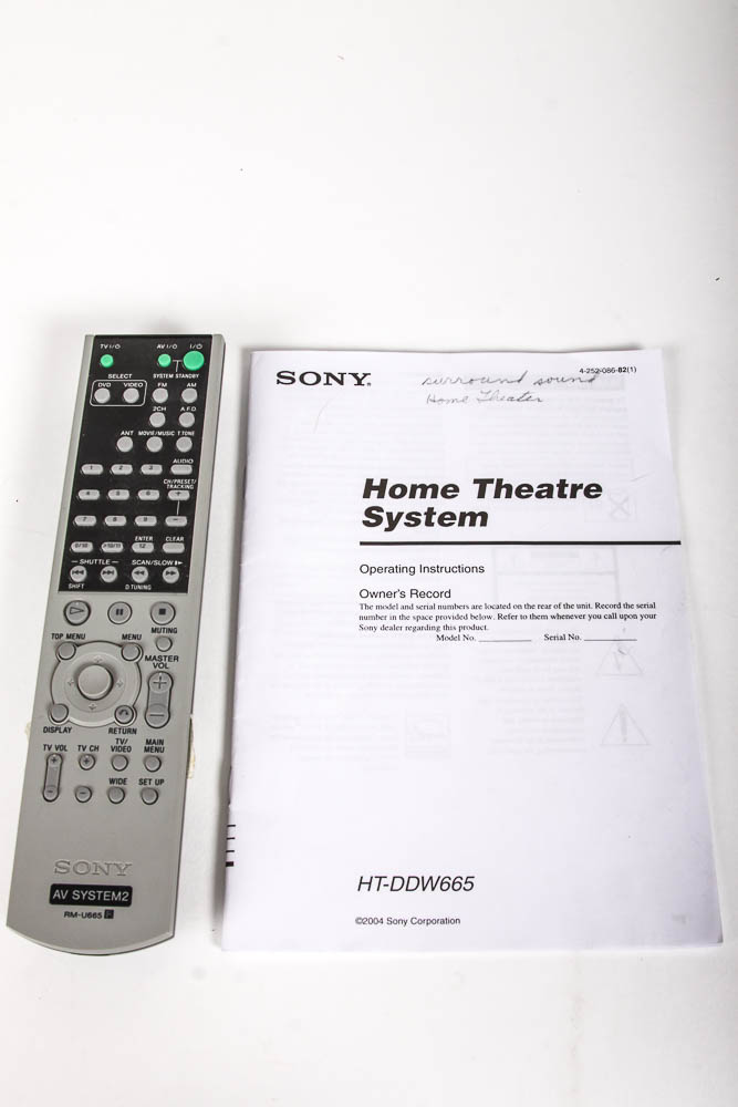 Sony Digital Audio Control Center, Speakers and Subwoofer