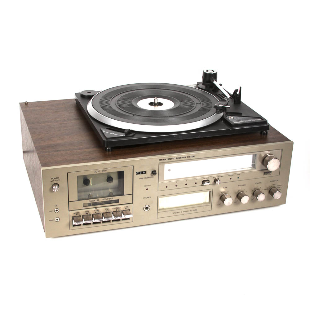 Vintage Montgomery Ward AM/FM Stereo Receiver and Turntable