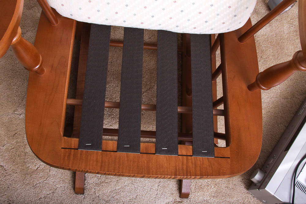 Contemporary Glider Rocker and Ottoman