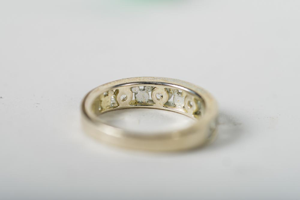 Sterling Silver And Rhinestone Mickey Mouse Ring