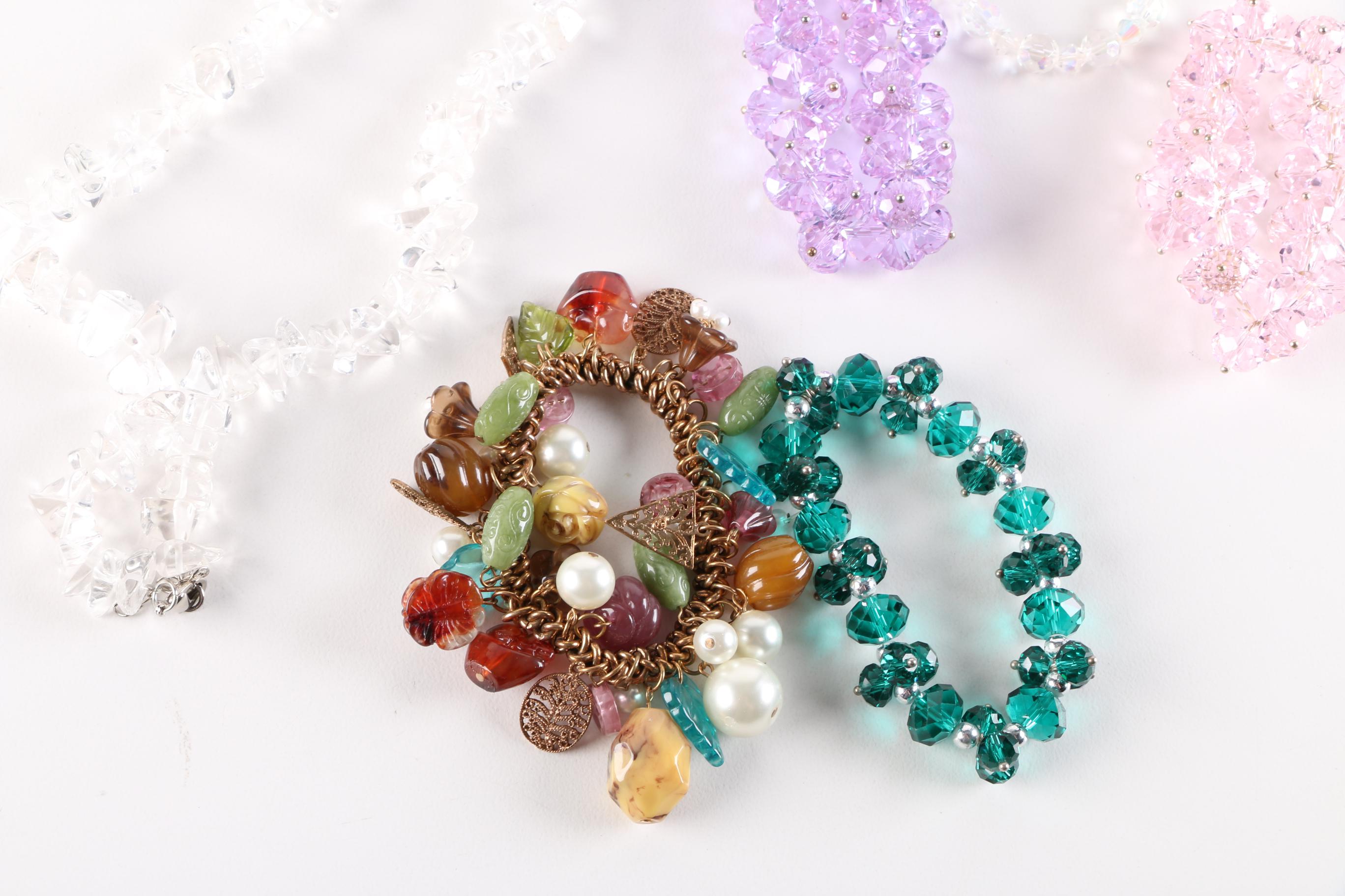 Stone and Crystal Necklaces and Bracelets