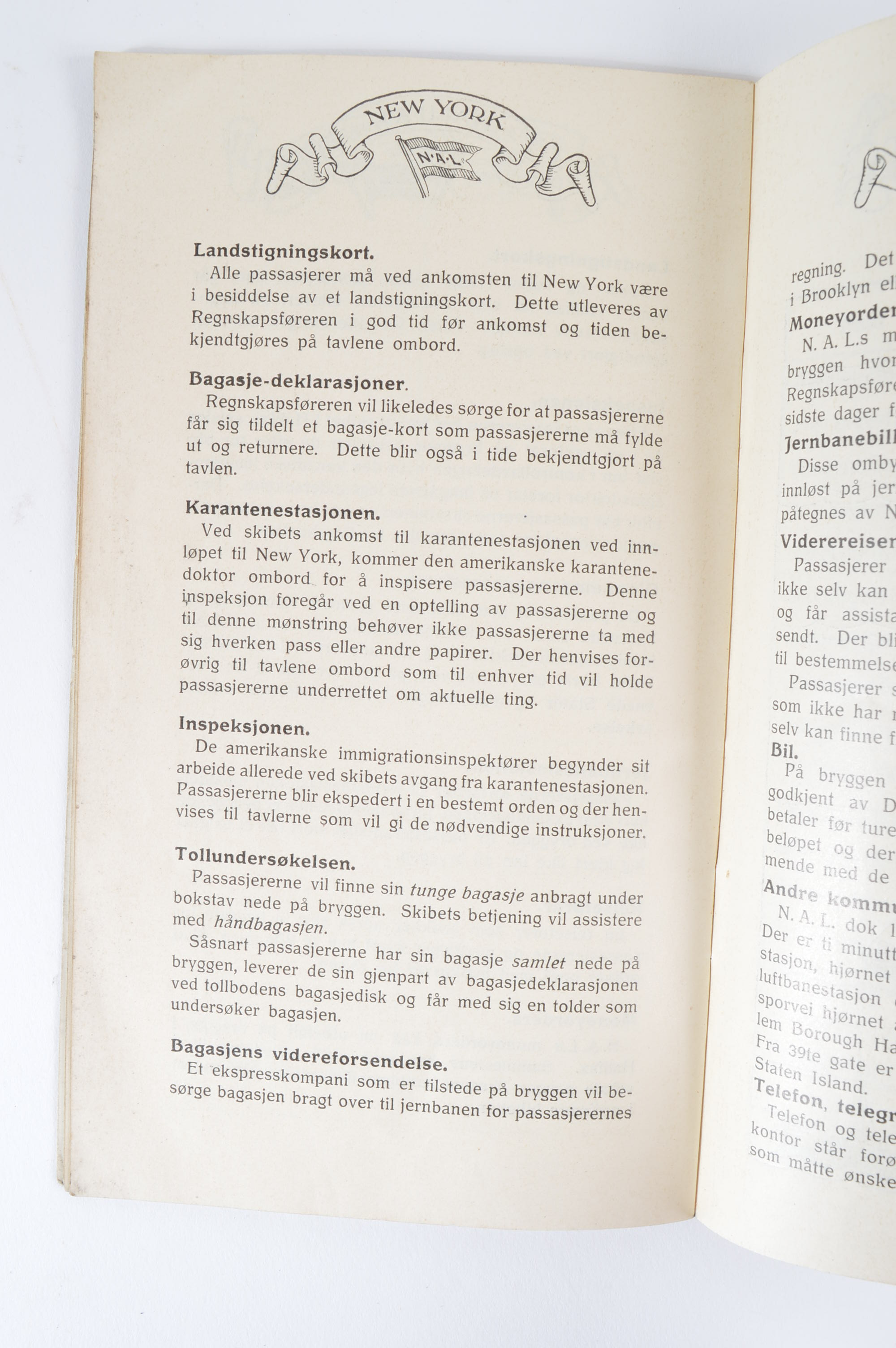 1929 Passenger List of the S.S. Bergensjord