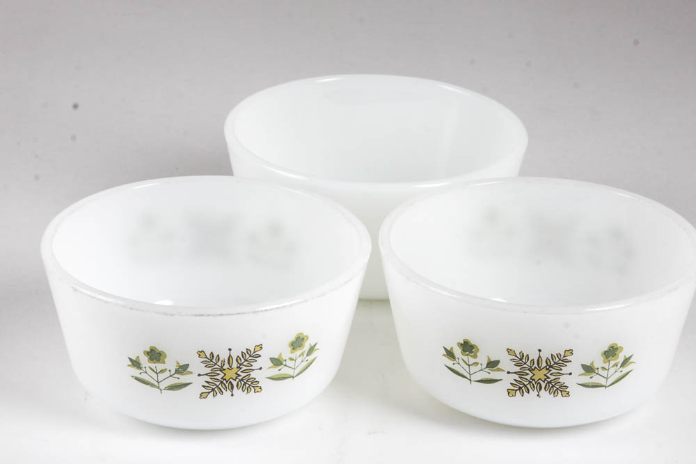 White Glass Fire-King Bakeware