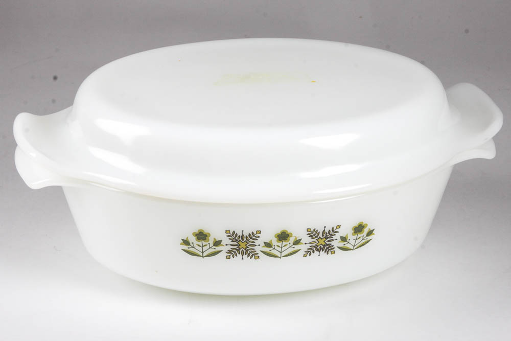 White Glass Fire-King Bakeware
