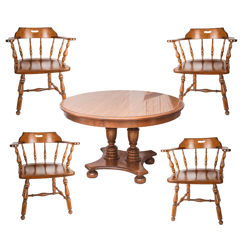 Ethan Allen Dining Armchairs With Table