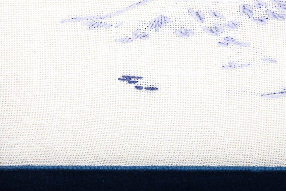 Framed Landscape Embroidery Panel