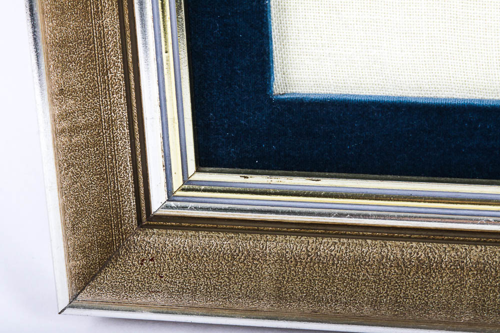 Framed Landscape Embroidery Panel