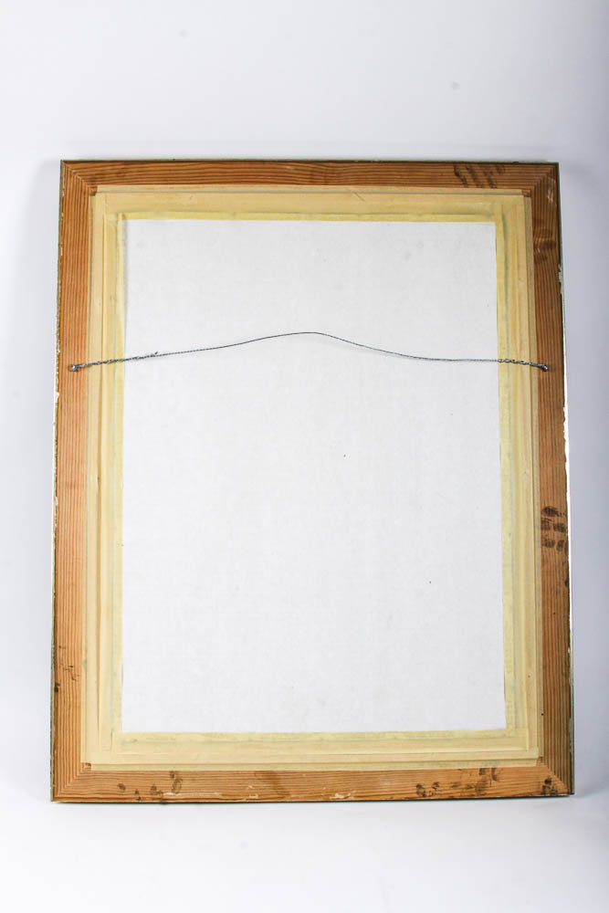 Framed Landscape Embroidery Panel