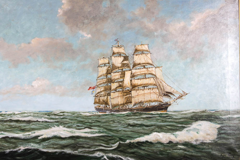 John Coleman Terry Oil Painting on Canvas "Cutty Sark"