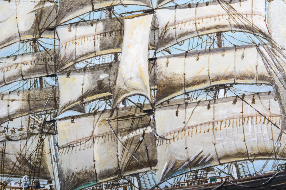 John Coleman Terry Oil Painting on Canvas "Cutty Sark"