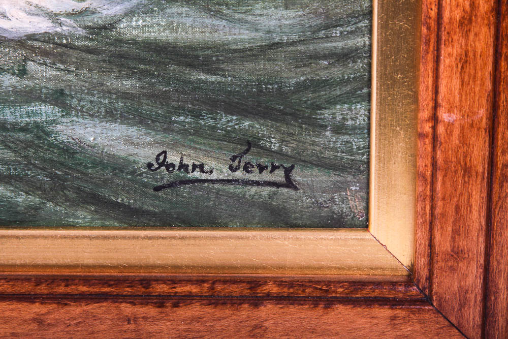 John Coleman Terry Oil Painting on Canvas "Cutty Sark"