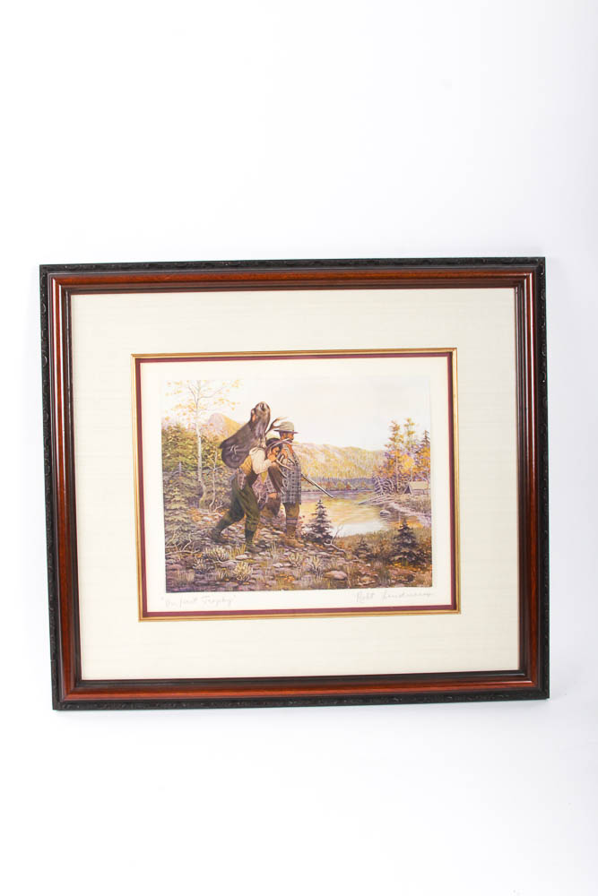 After Robert Lindneux Set of Three Signed Prints