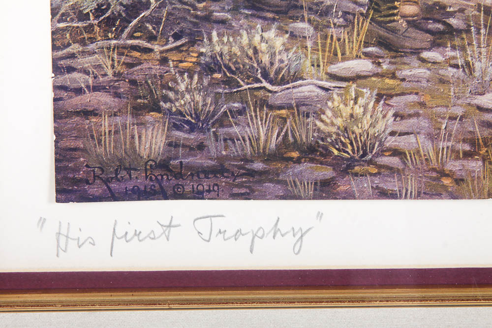 After Robert Lindneux Set of Three Signed Prints