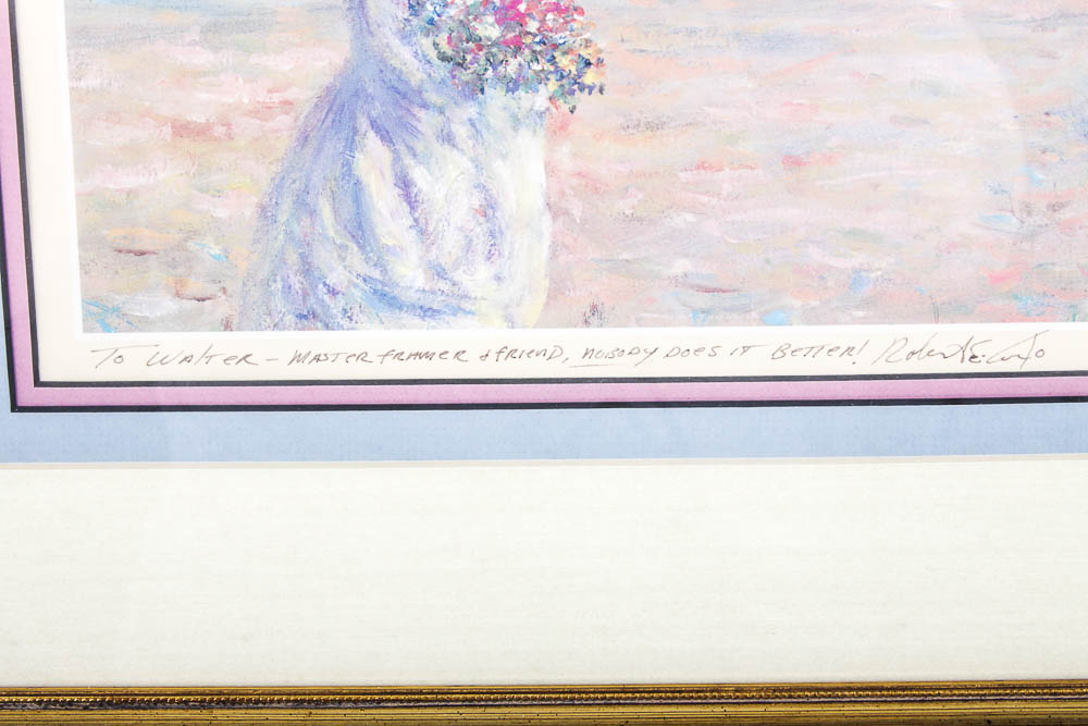 Pair of Robert E. Certo Prints "Tea Garden" and "Beach Day"