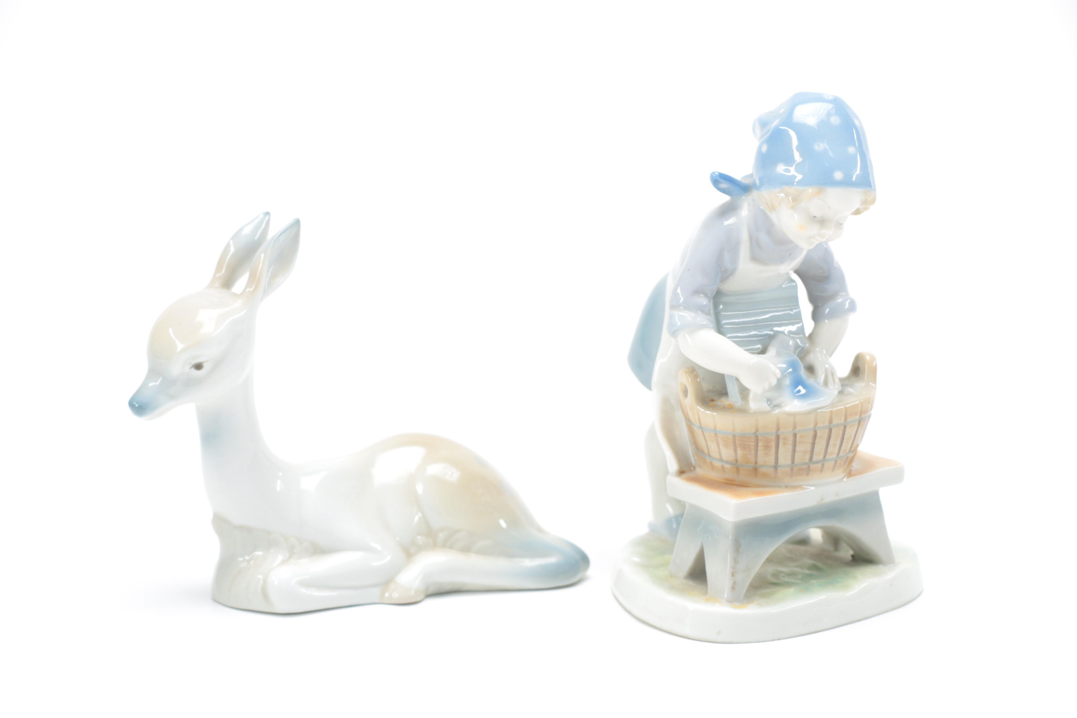 Porcelain Figurines Including Miquel Raquena